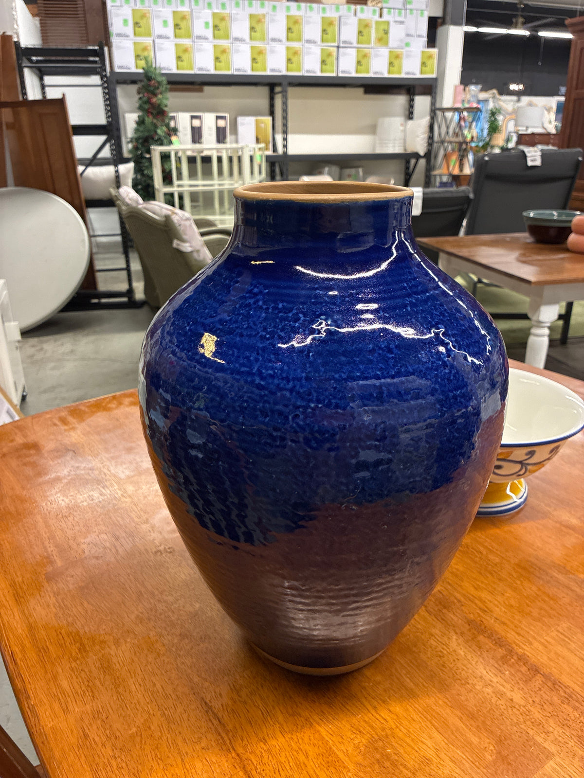 XL Tuscan Ceramic Vase Blue – Threshold | Retail: $50