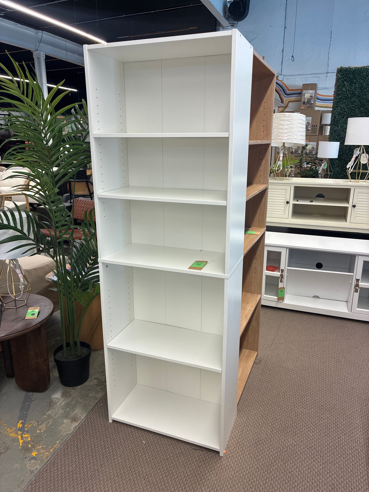 Assembled 5 Shelf Bookcase White - Room Essentials: Modern Style, Wood Composite, Open Shelving, 71.18" Tall - Retails Unassembled for $40 - Best Seller | AS IS minor cosmetic damage
