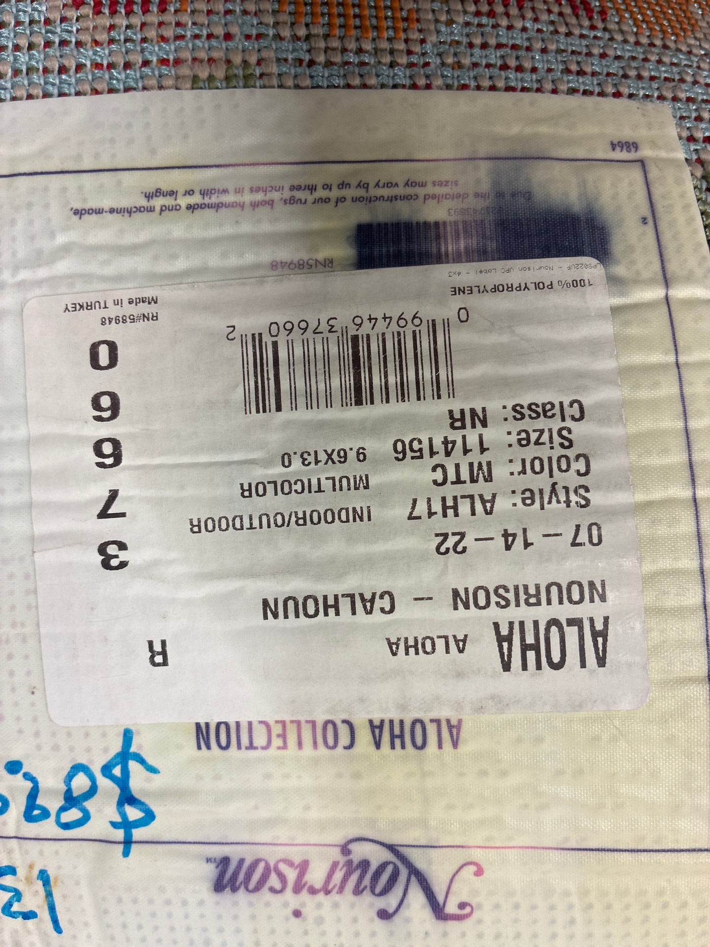 9 x 12 Rug Nourison Indoor / Outdoor Orange / Blue / Green