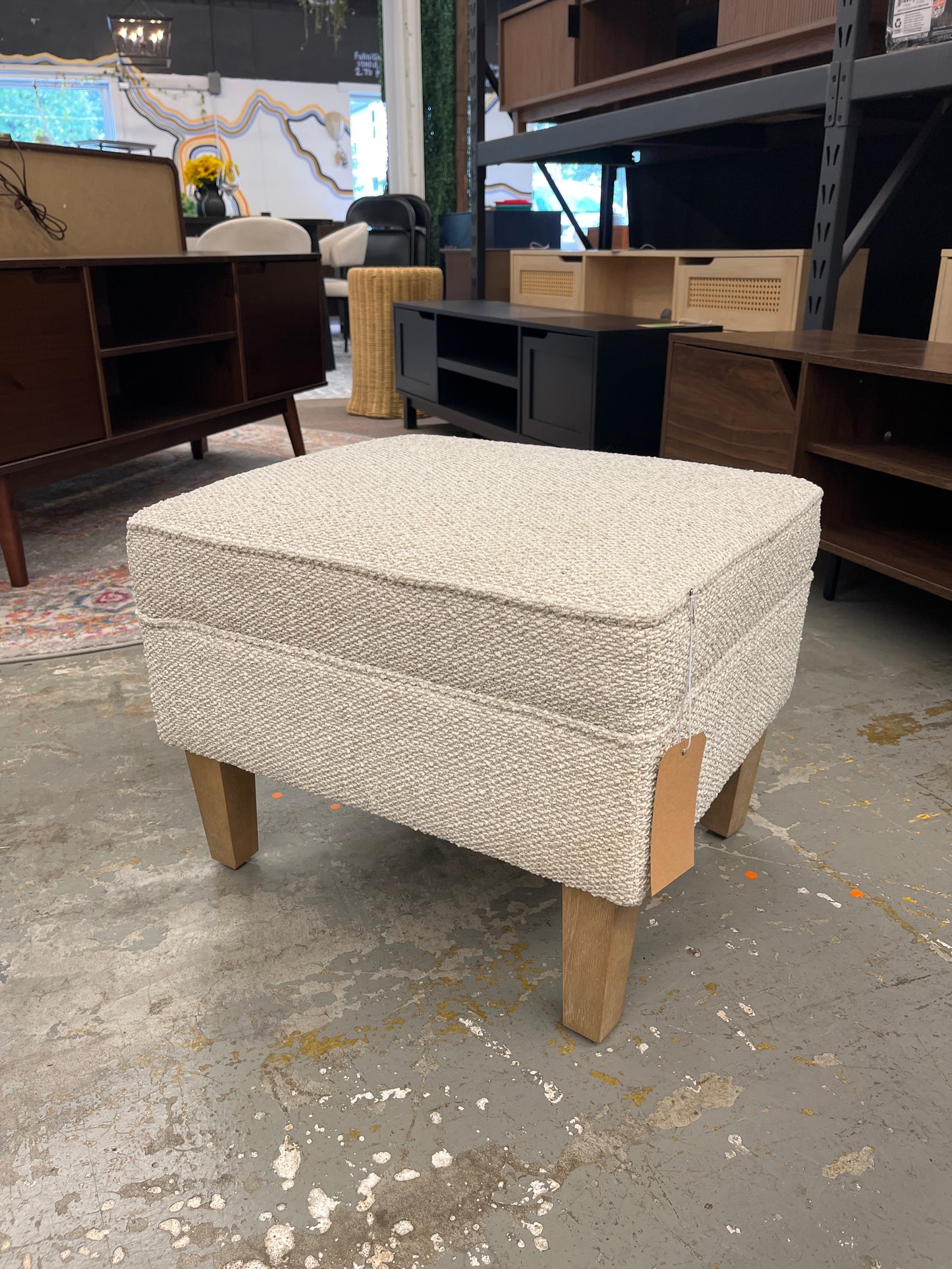 Lynwood Square Upholstered Cube Ottoman - Threshold™ designed with Studio McGee *Retails for $100