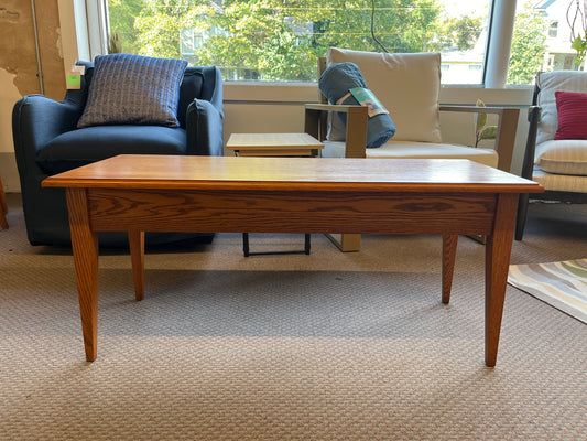 Solid Wood Rectangular 1 Drawer Coffee Table *donated