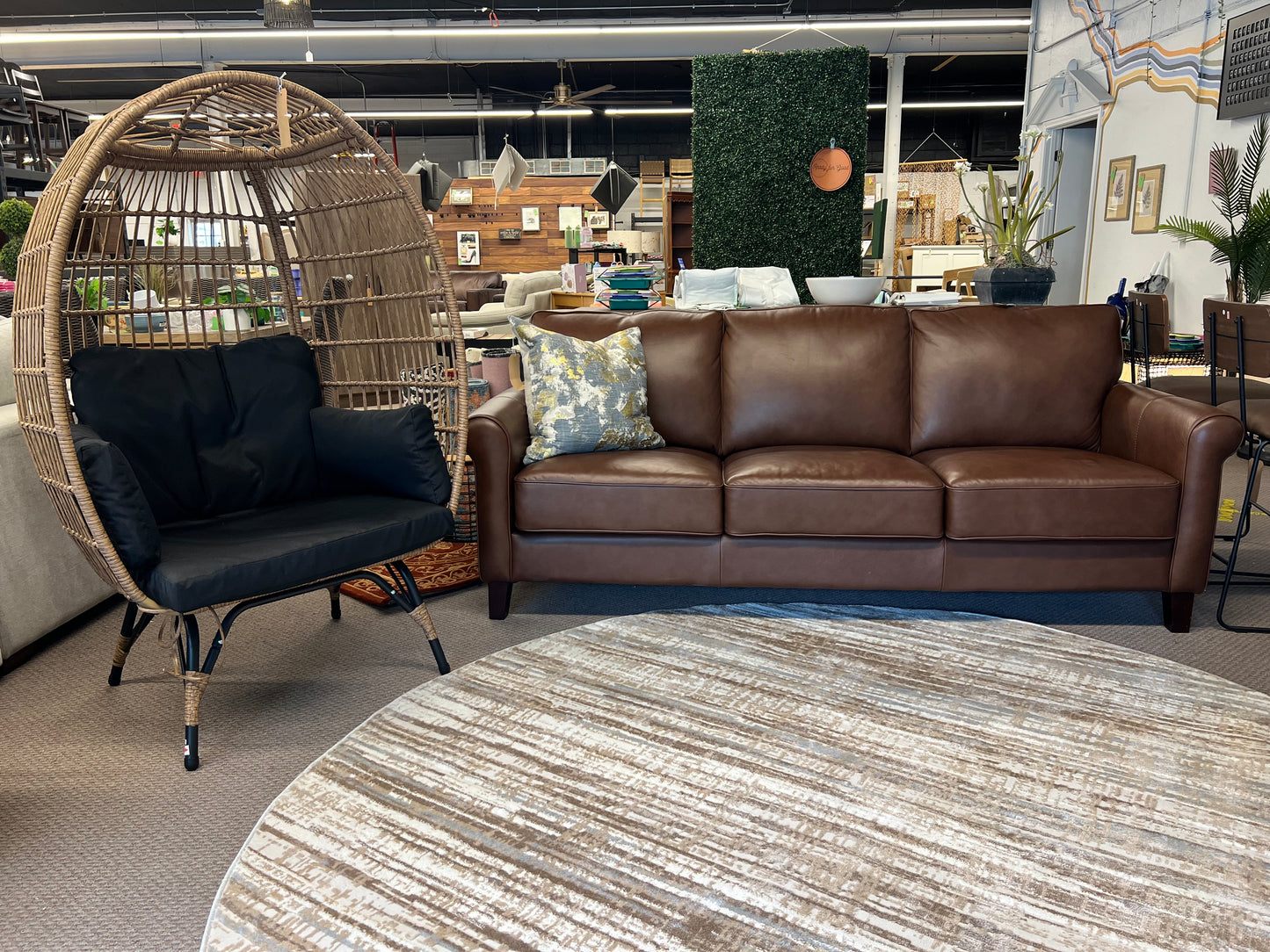 Outdoor Wicker Egg Basket Lounge Chair, Black - Yaheetech | Retail Price: $335