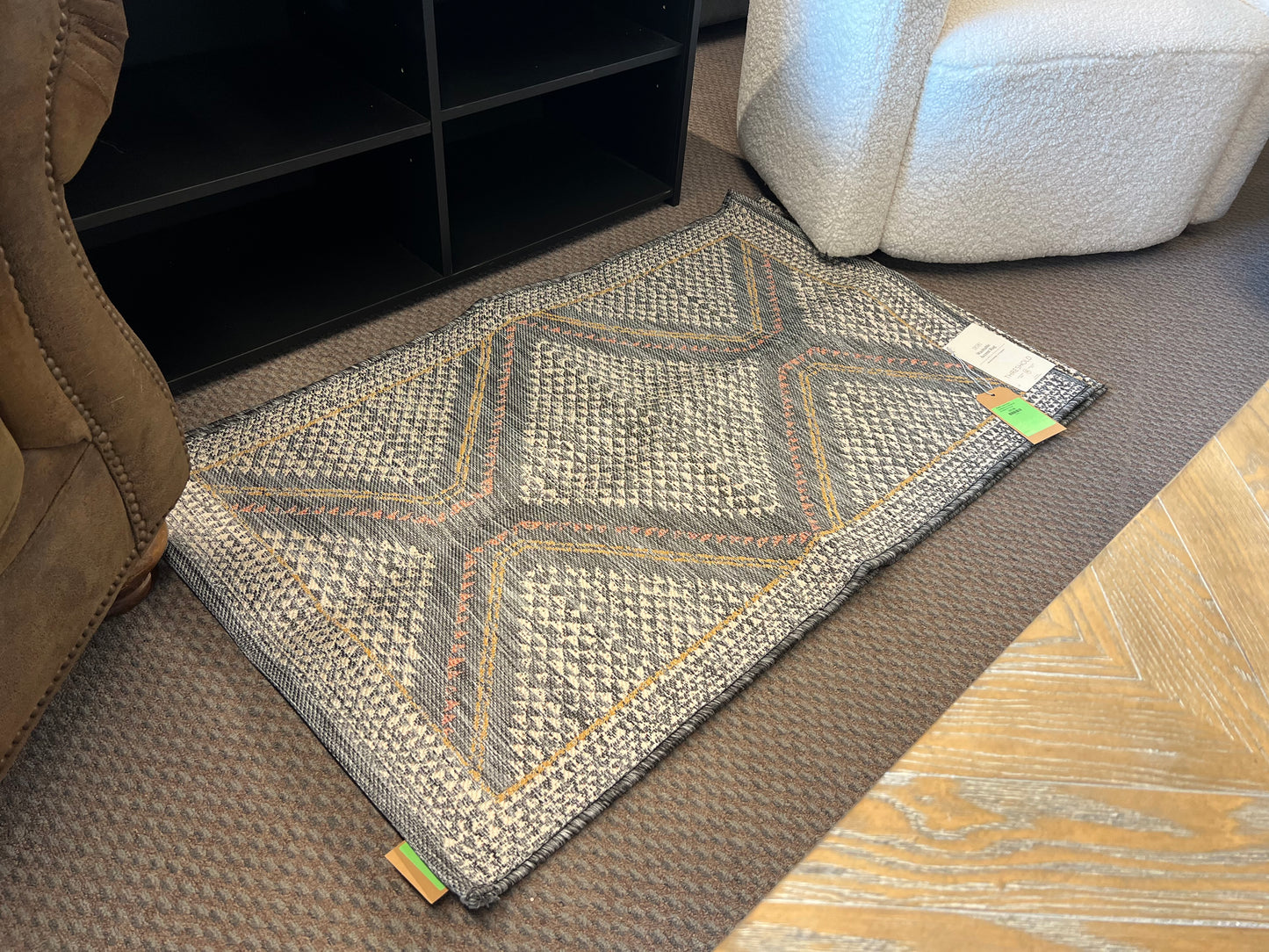 Washable Tapestry Rug by Threshold in Gray | 2ft 3in x 3ft 9in | Retails for: $25.00