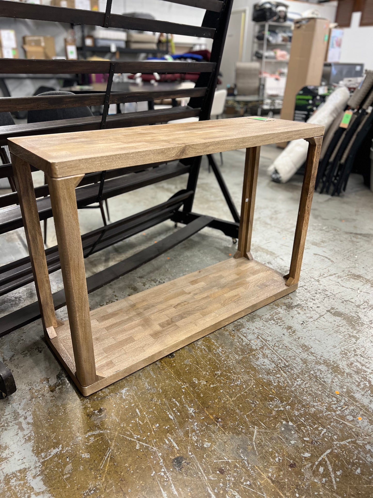 Castalia Console Table Brown - Threshold: Wood Frame, Storage Shelf, Space-Saving Design | Retail Price: $180