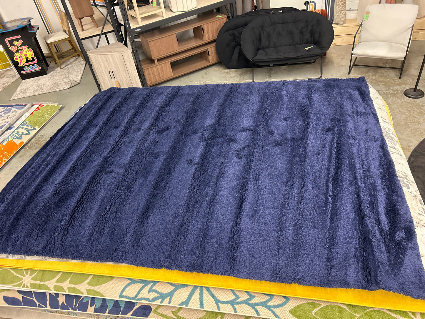 9 x 12 shag area rug - navy