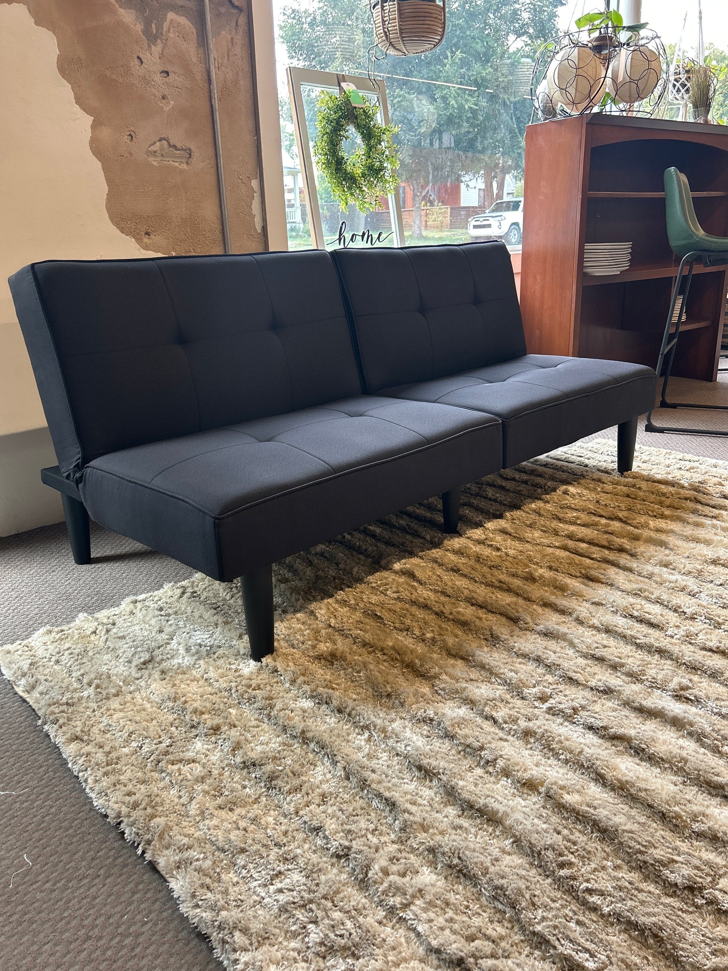 Dorm Futon Sofa Black - Room Essentials | Retail Price: $160