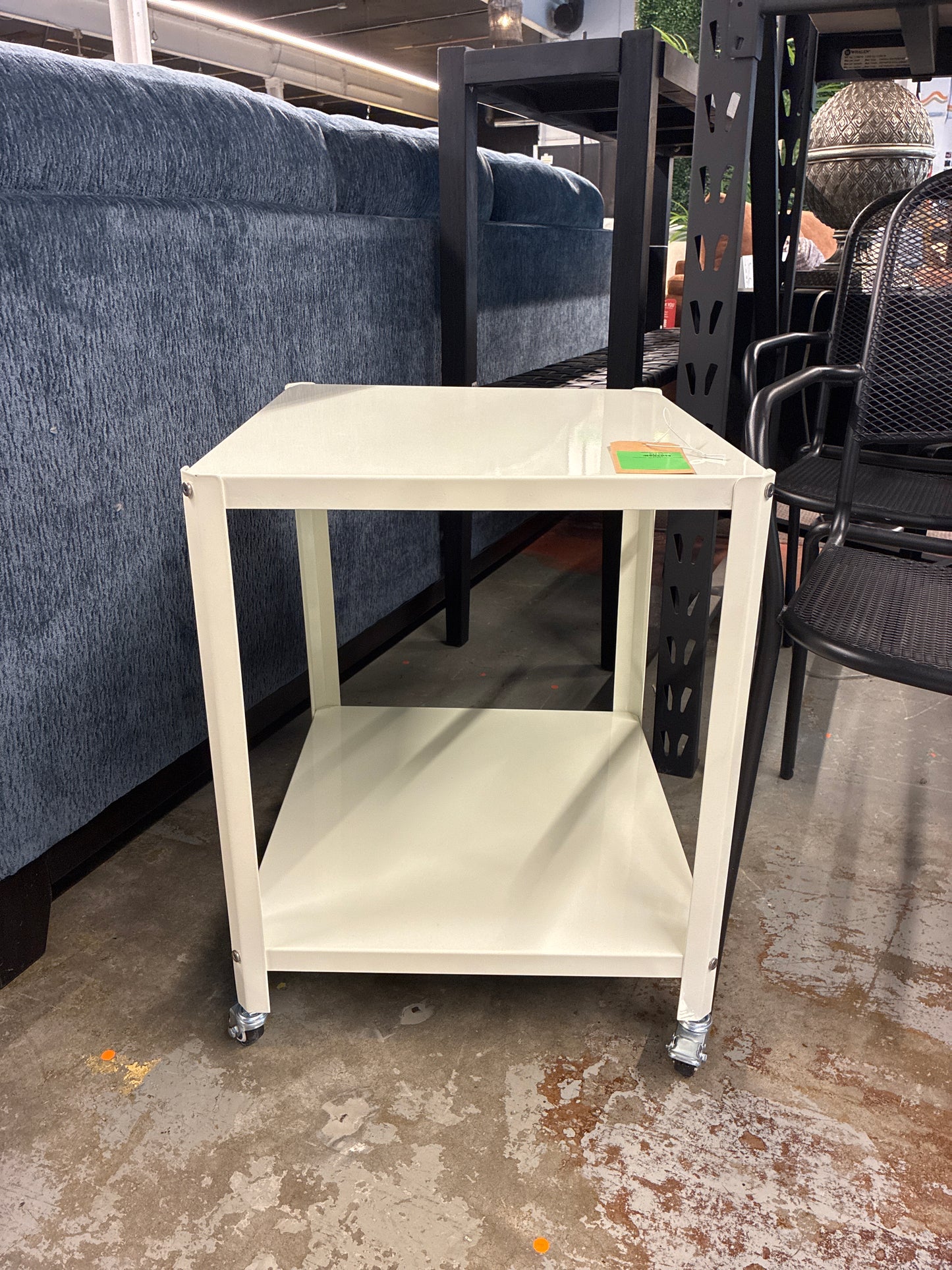 Metal Rolling Side Table