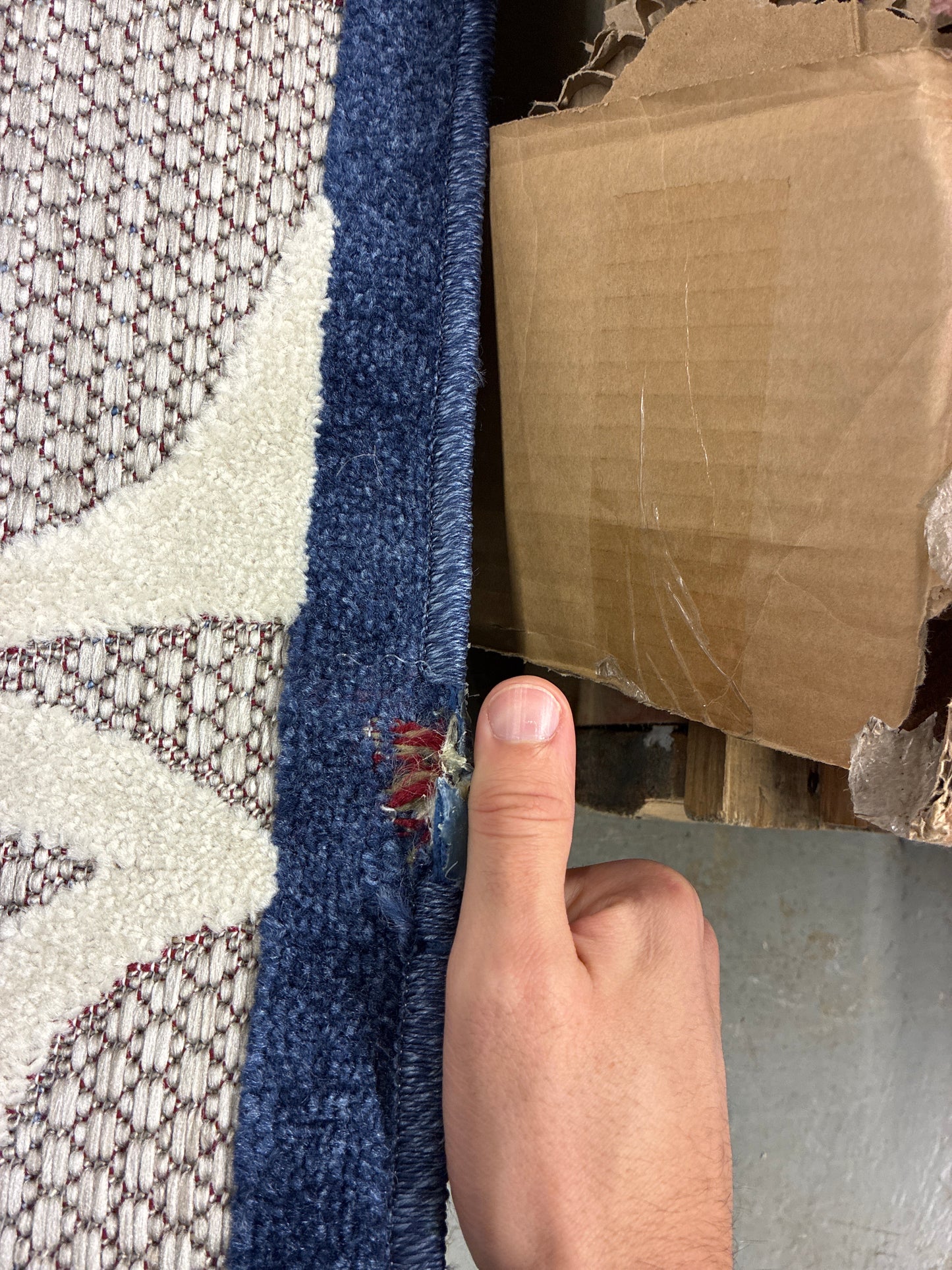 8 x 10 Rug - Nourison Aloha Blue / Grey AS IS small fray