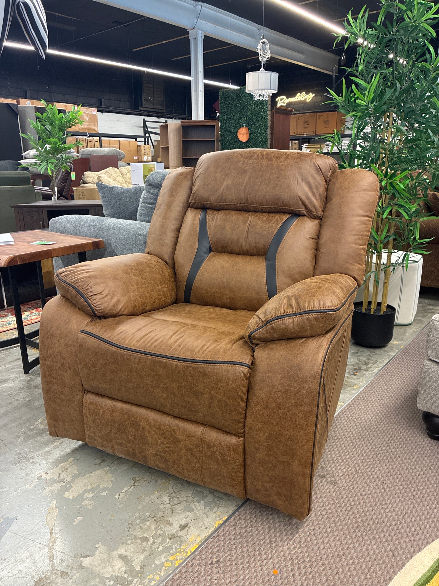 Brown Two Tone Recliner