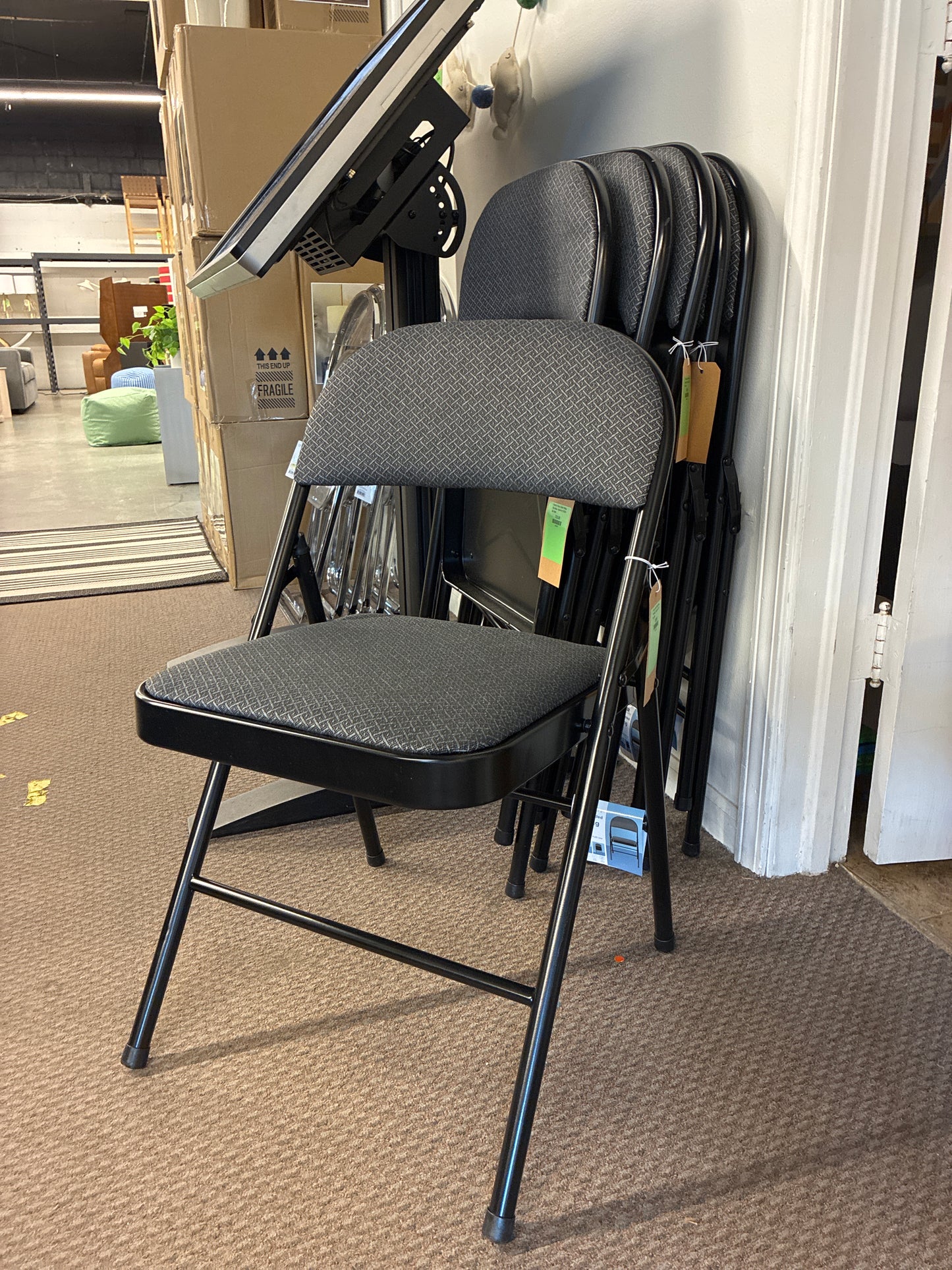 Peakform Fabric Padded Folding Chair Black - Retails for $25.99 - Best Seller