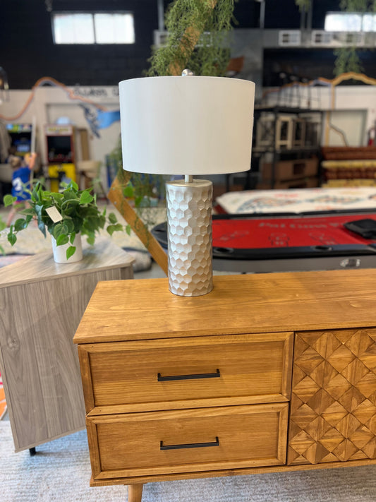 Silver Hammered Lamp *donated