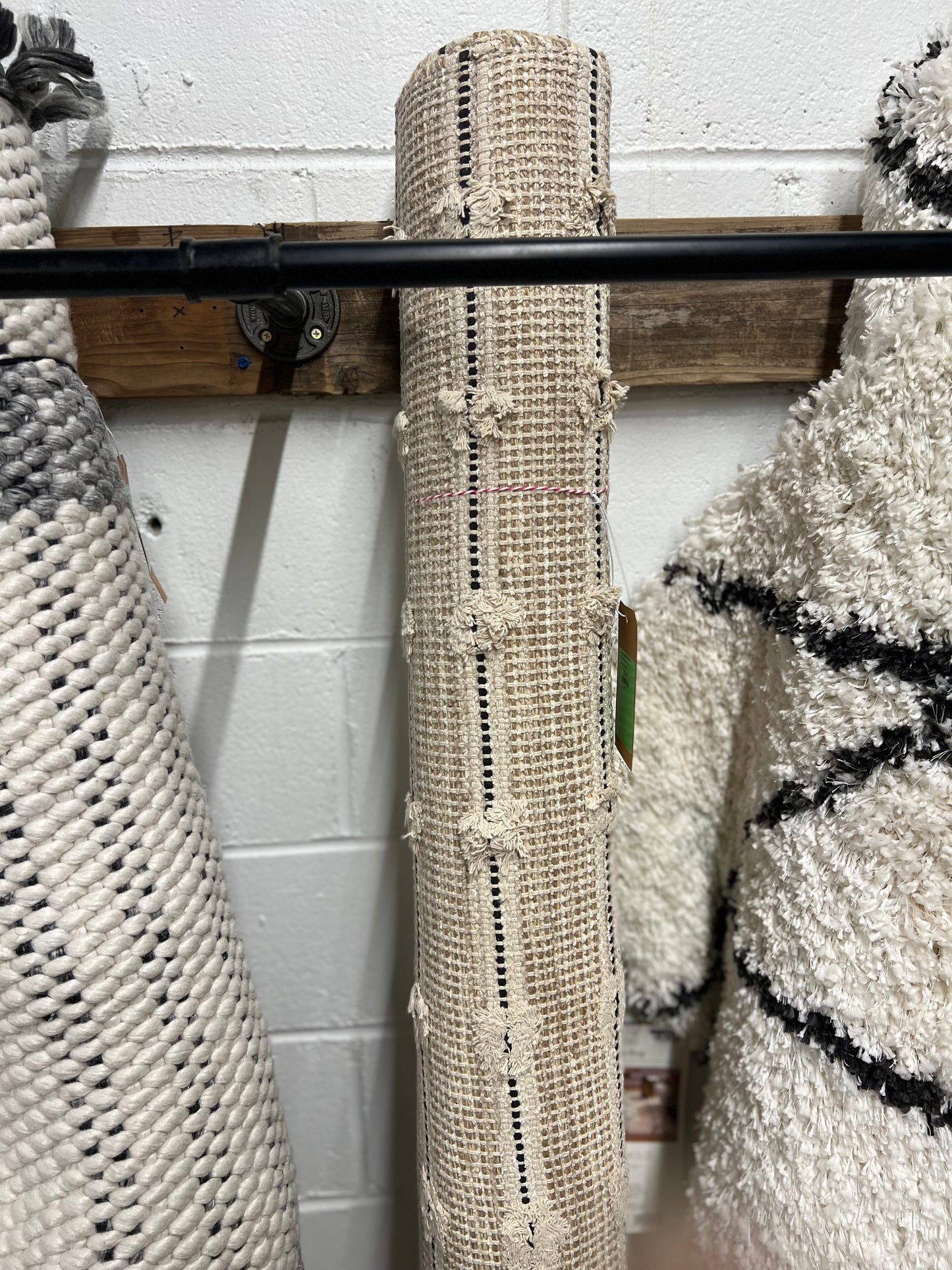 Woven Striped Flatweave Rug by Threshold in Black | 5ft x 7ft | Retails for: $100.00