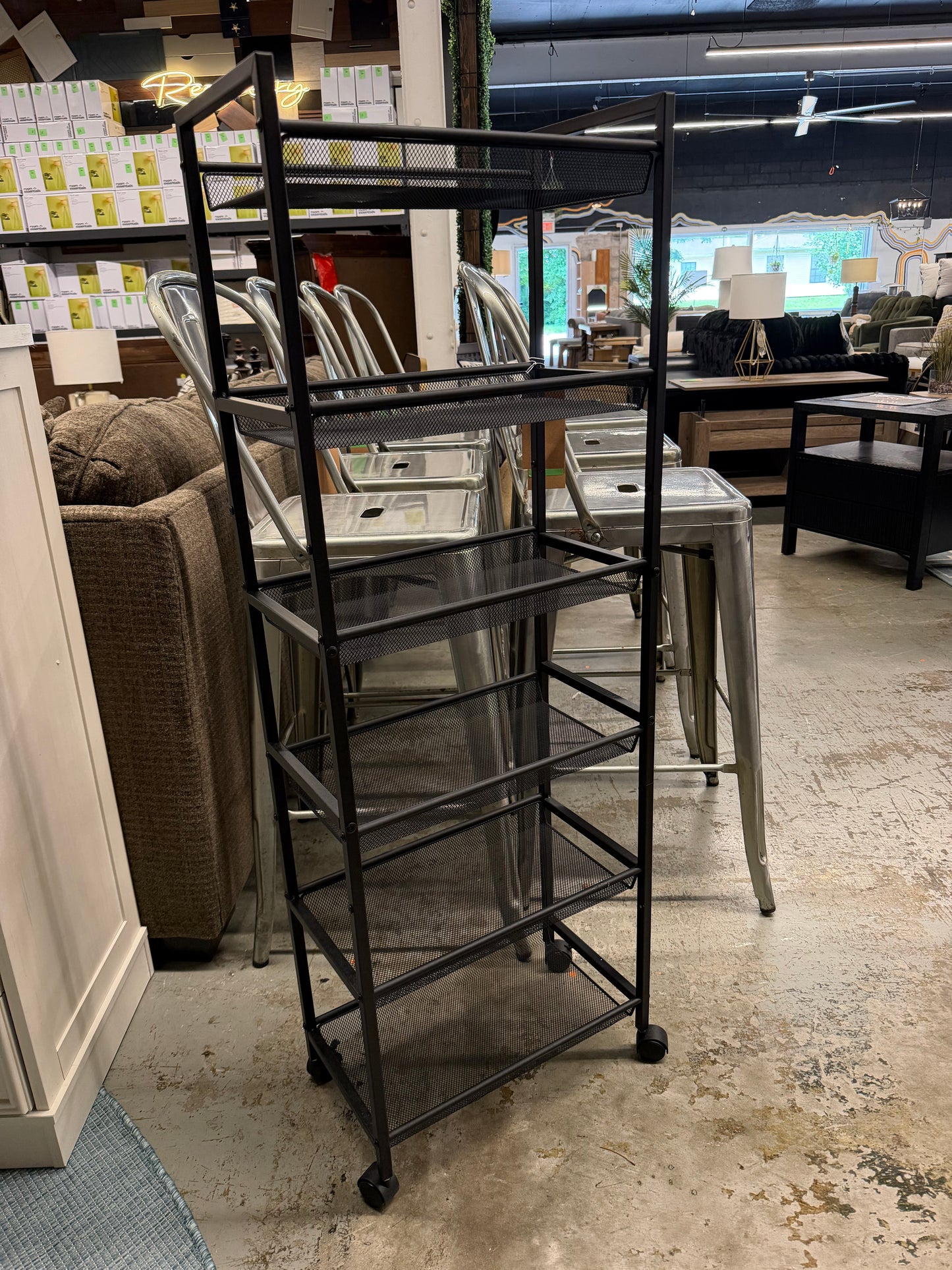6 Tier Metal Mesh Shelf *donated