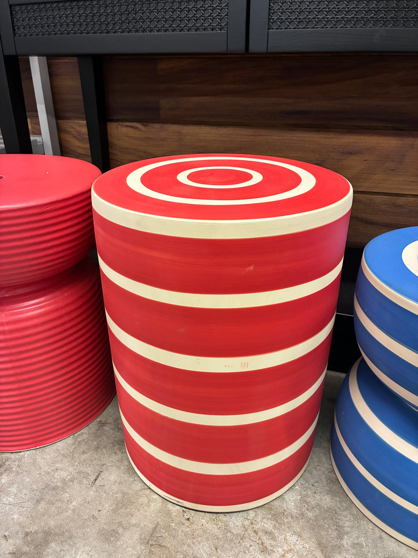 Swirl Accent Table in Red