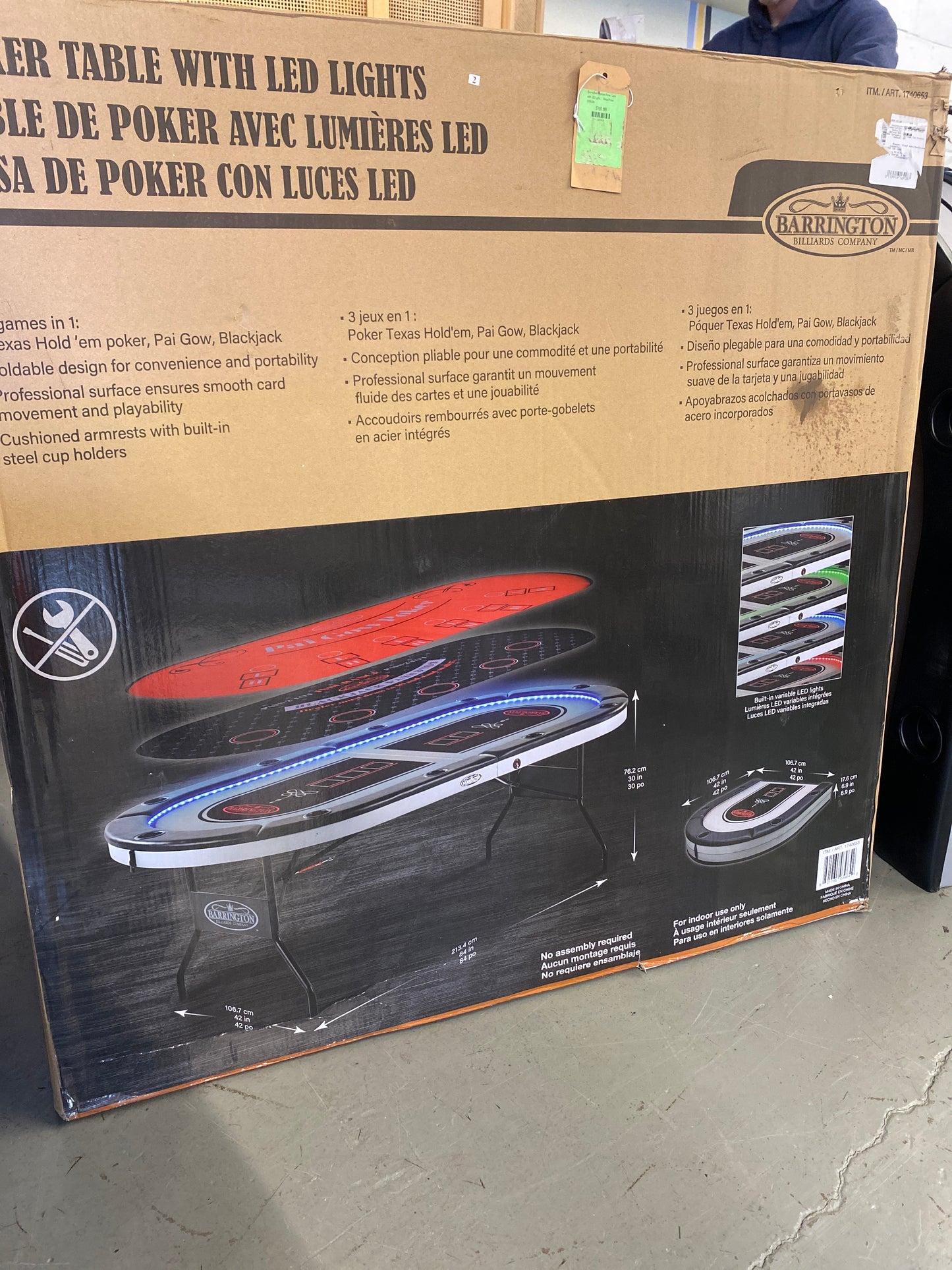 Barrington Poker Table - - Retail Price: $329.99