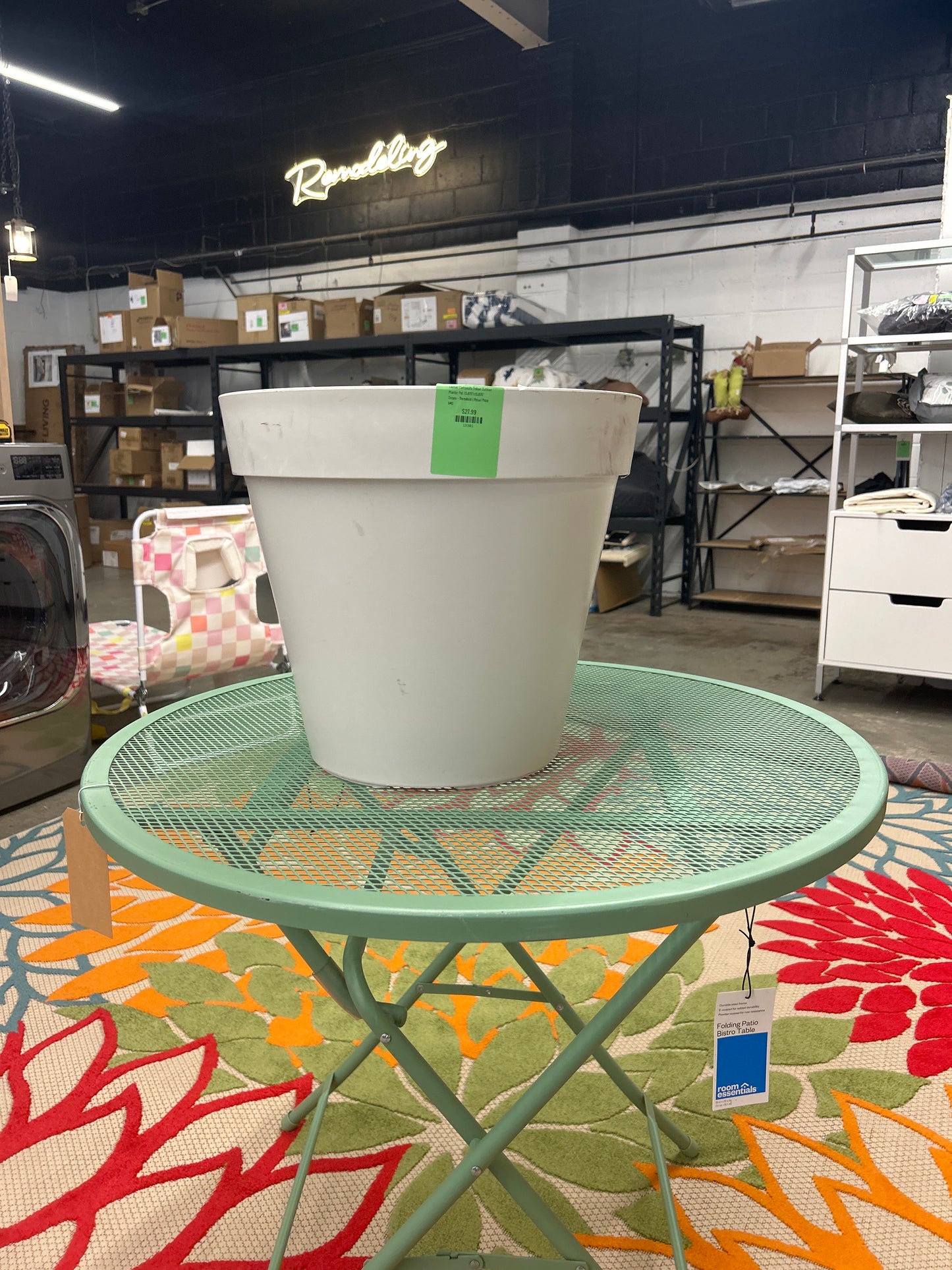 Classic Composite Indoor Outdoor Planter Pot 15.875"x15.875" Cream - Threshold | Retail Price: $40