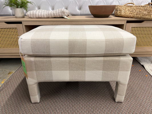 Bellfield Fully Upholstered Ottoman Checkered - Threshold designed with Studio McGee | Retail Price: $110