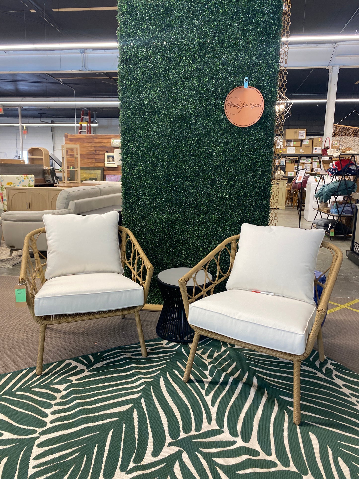 2pc Britanna Outdoor Patio Club Chairs Brown - Threshold | Retail Price: $550