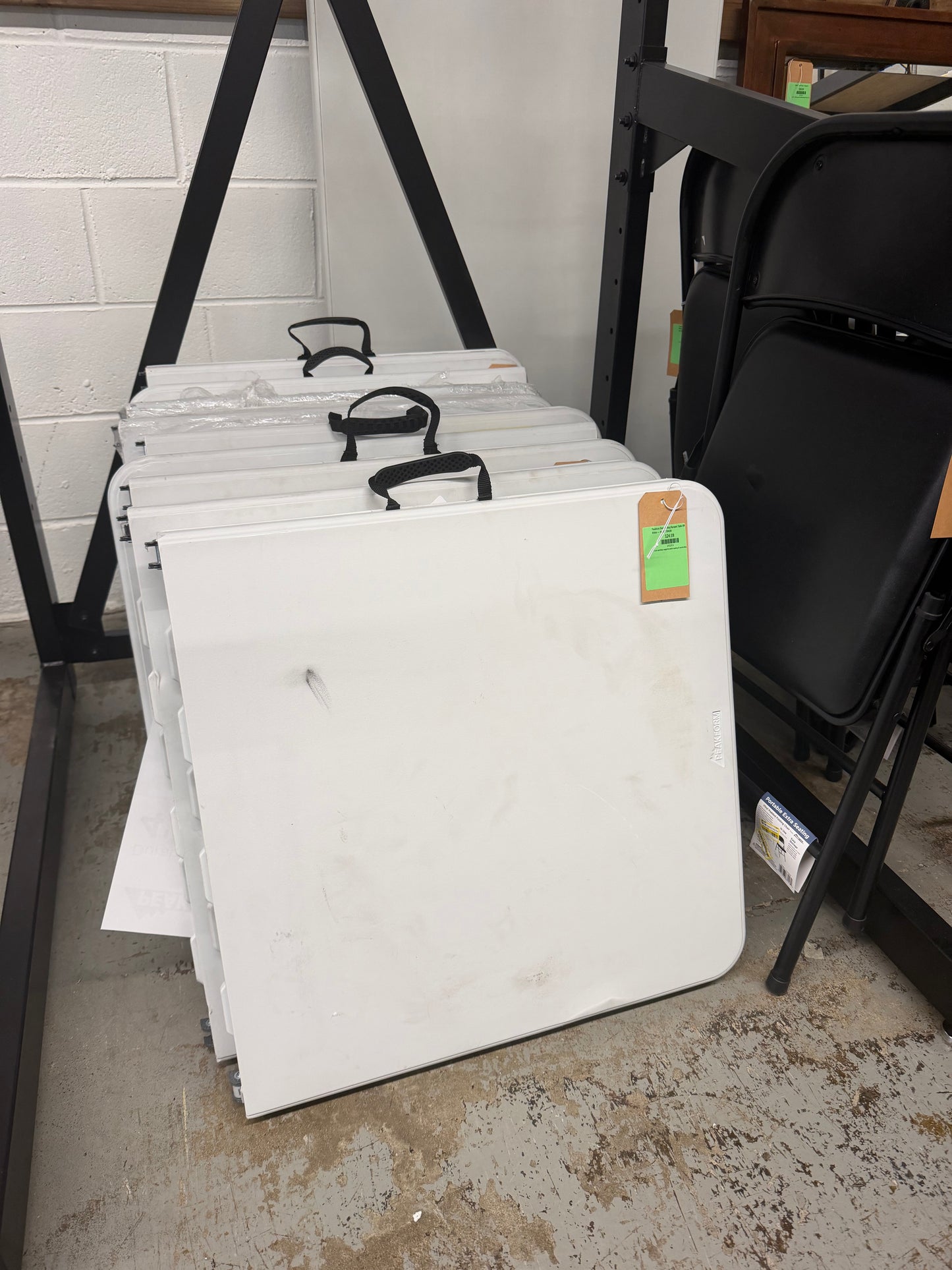 Peakform Dorm Folding Banquet Table Off White — Retails $54.99