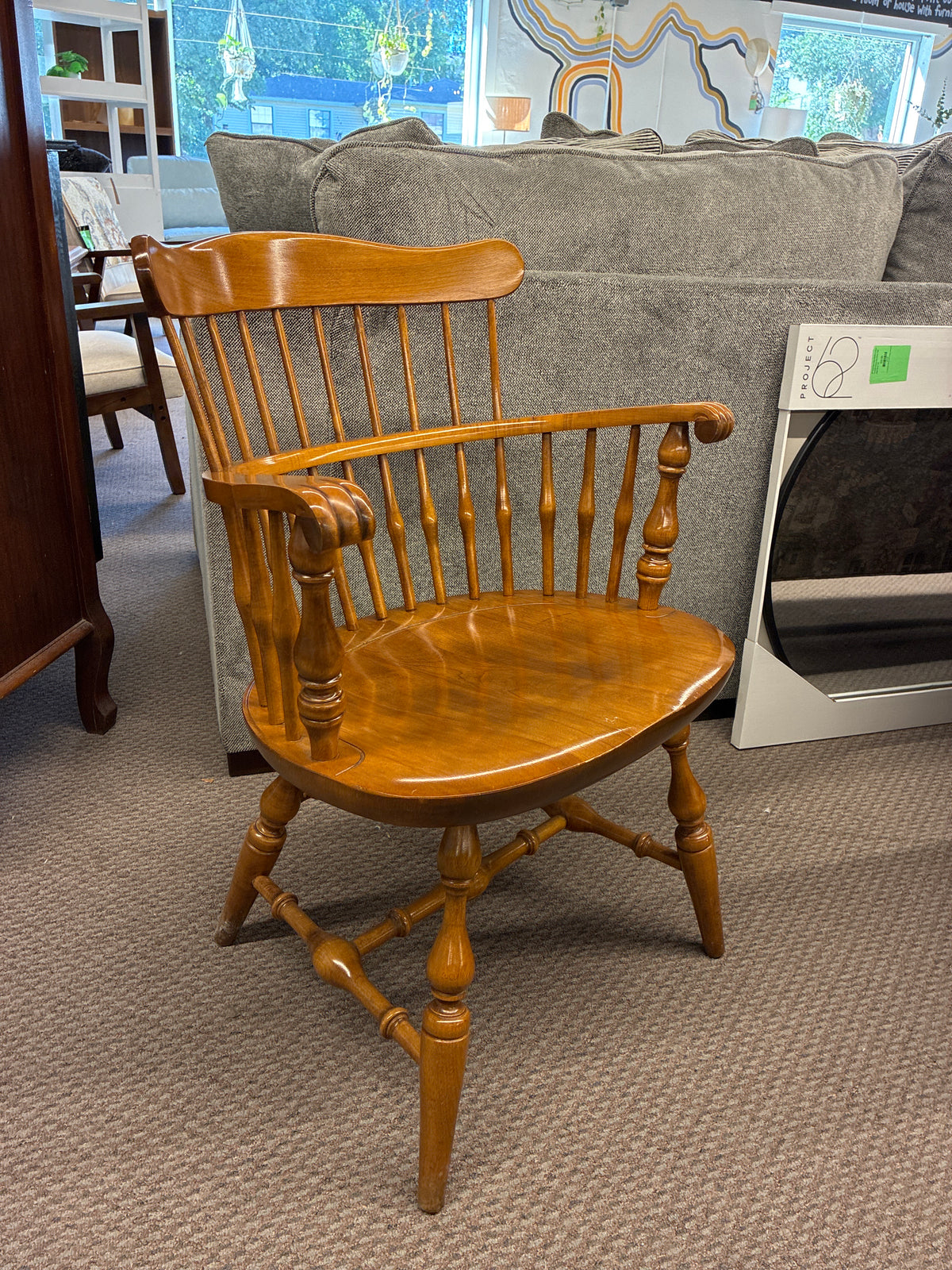 Solid Wood Spindle Back Armchair *donated