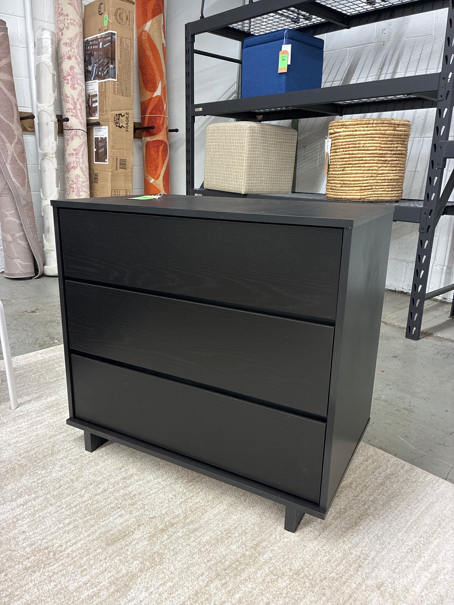 Modern 32" Wide 3 Drawer Dresser Black - Room Essentials | Retail Price: $125