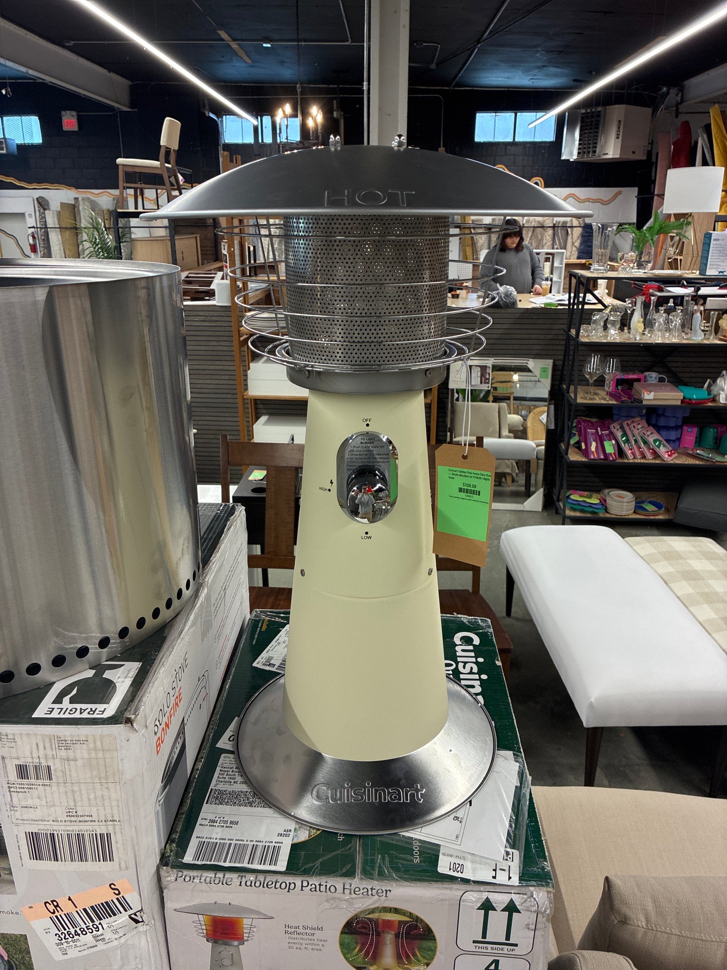 Cuisinart Tabletop Patio Heater Color Bone — Retails elsewhere for $149.99 | Highly Rated