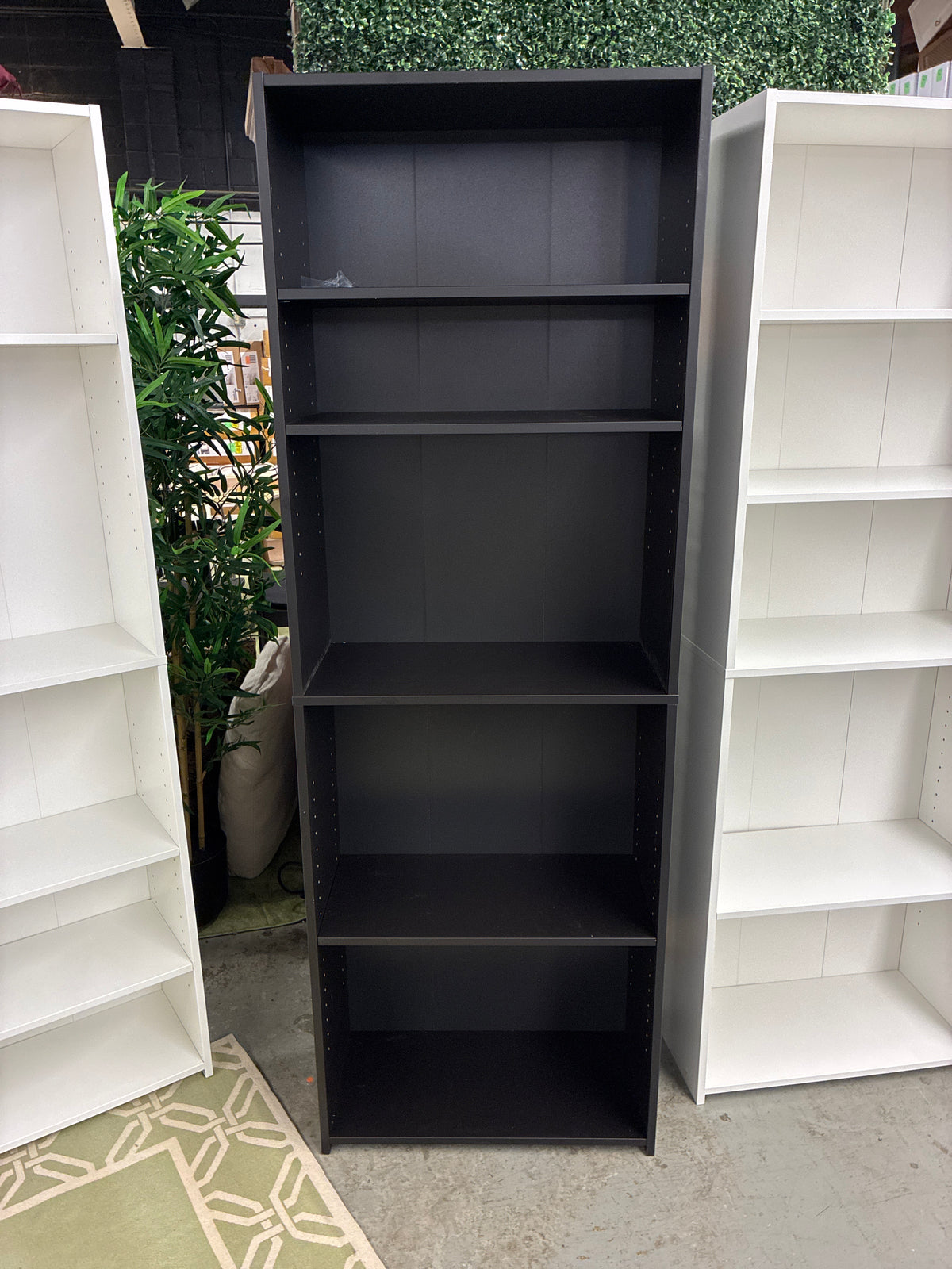 5 Shelf Bookcase Black