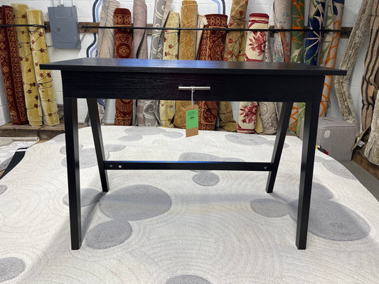 Paulo Wood Writing Desk with Drawer Black - Threshold: Home Office Furniture, 42" Workstation | Retail Price: $150
