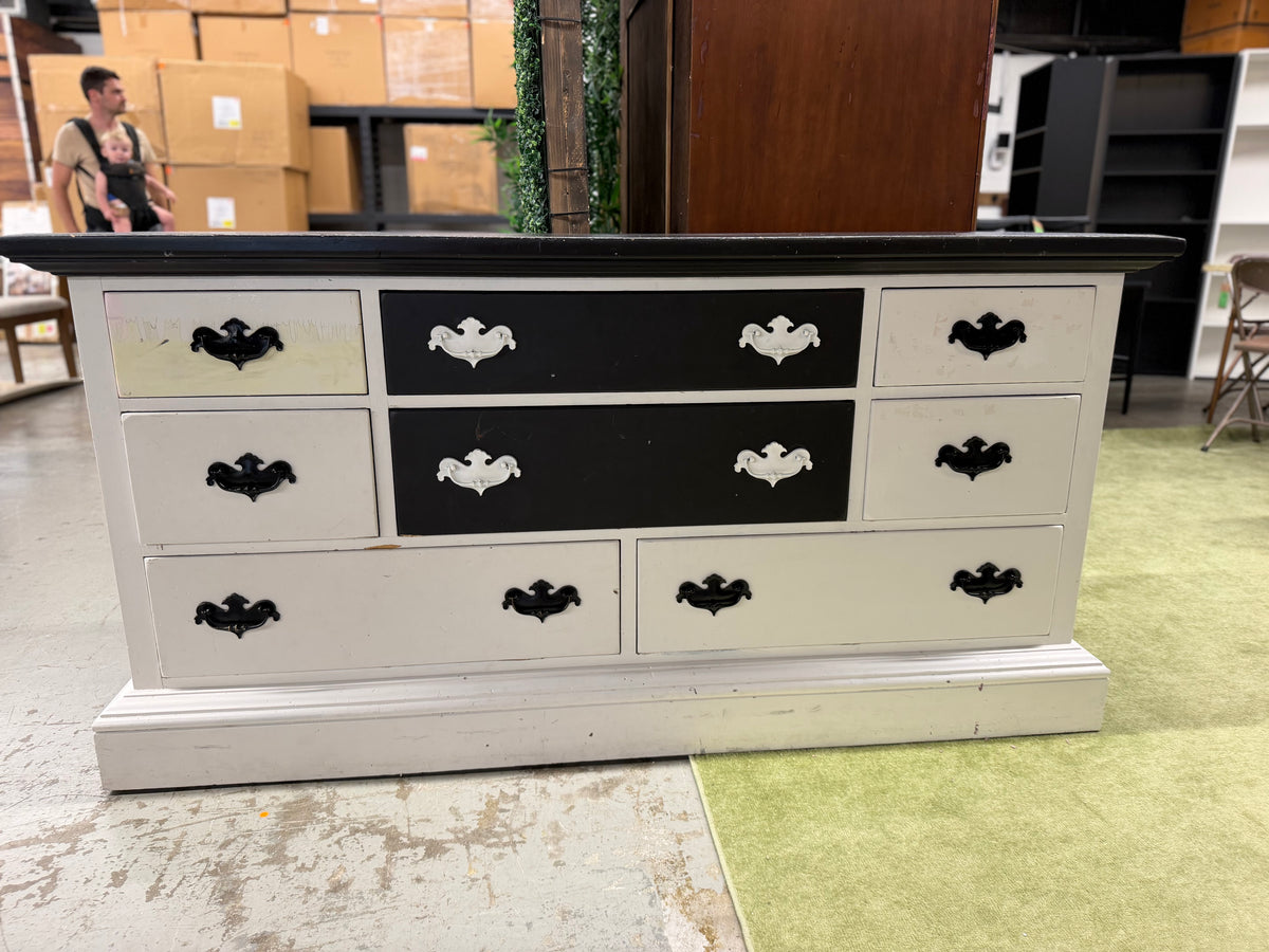 Ethan Allen Black and White Painted Dresser *donated
