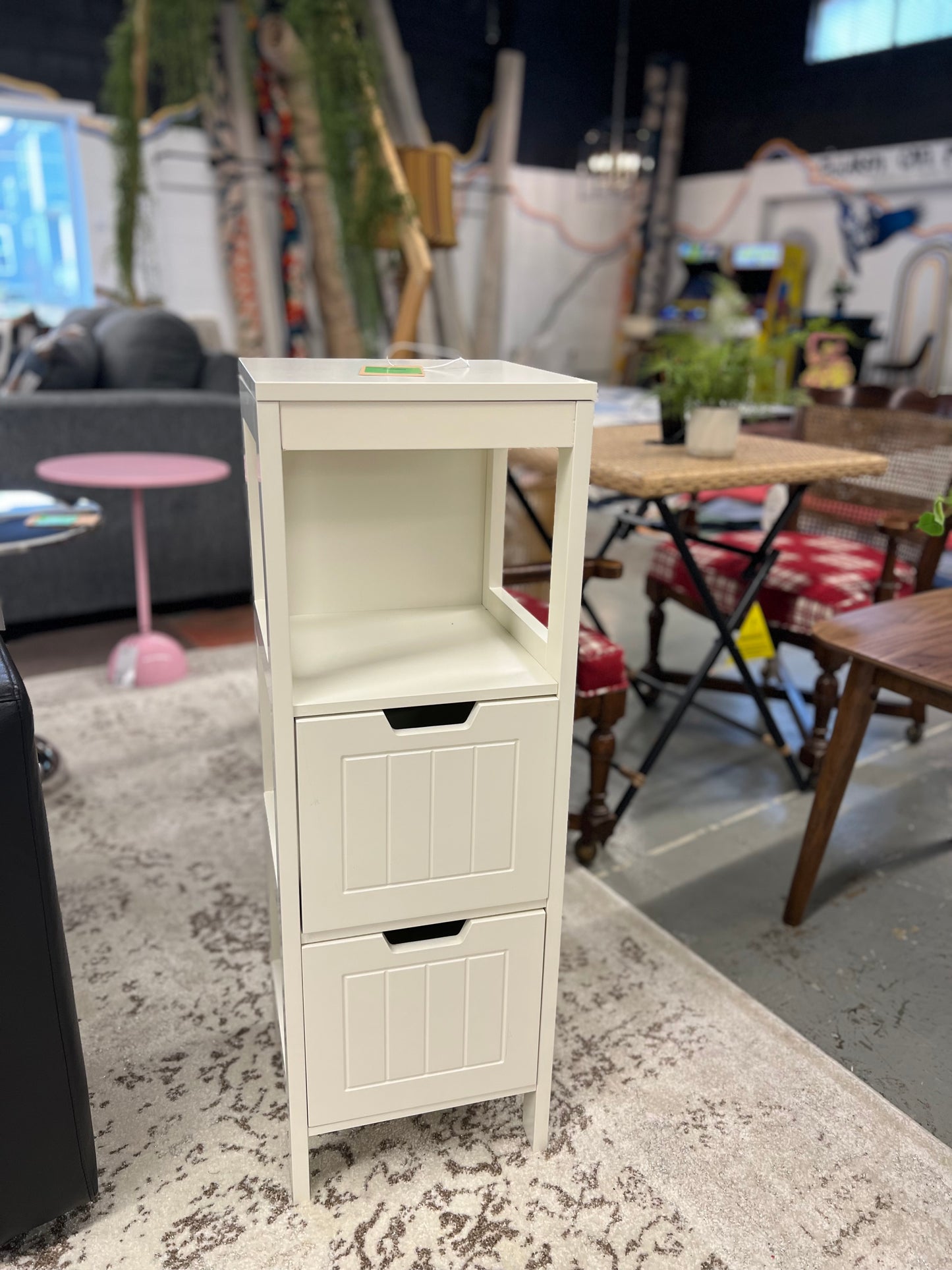 Floor cabinet bathroom storage organizer