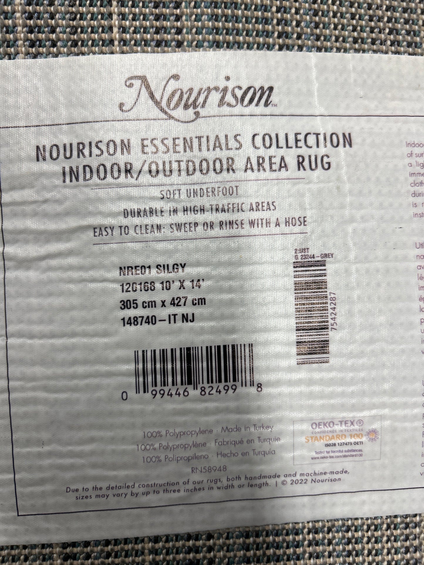 10 x 14 Slate grey area rug