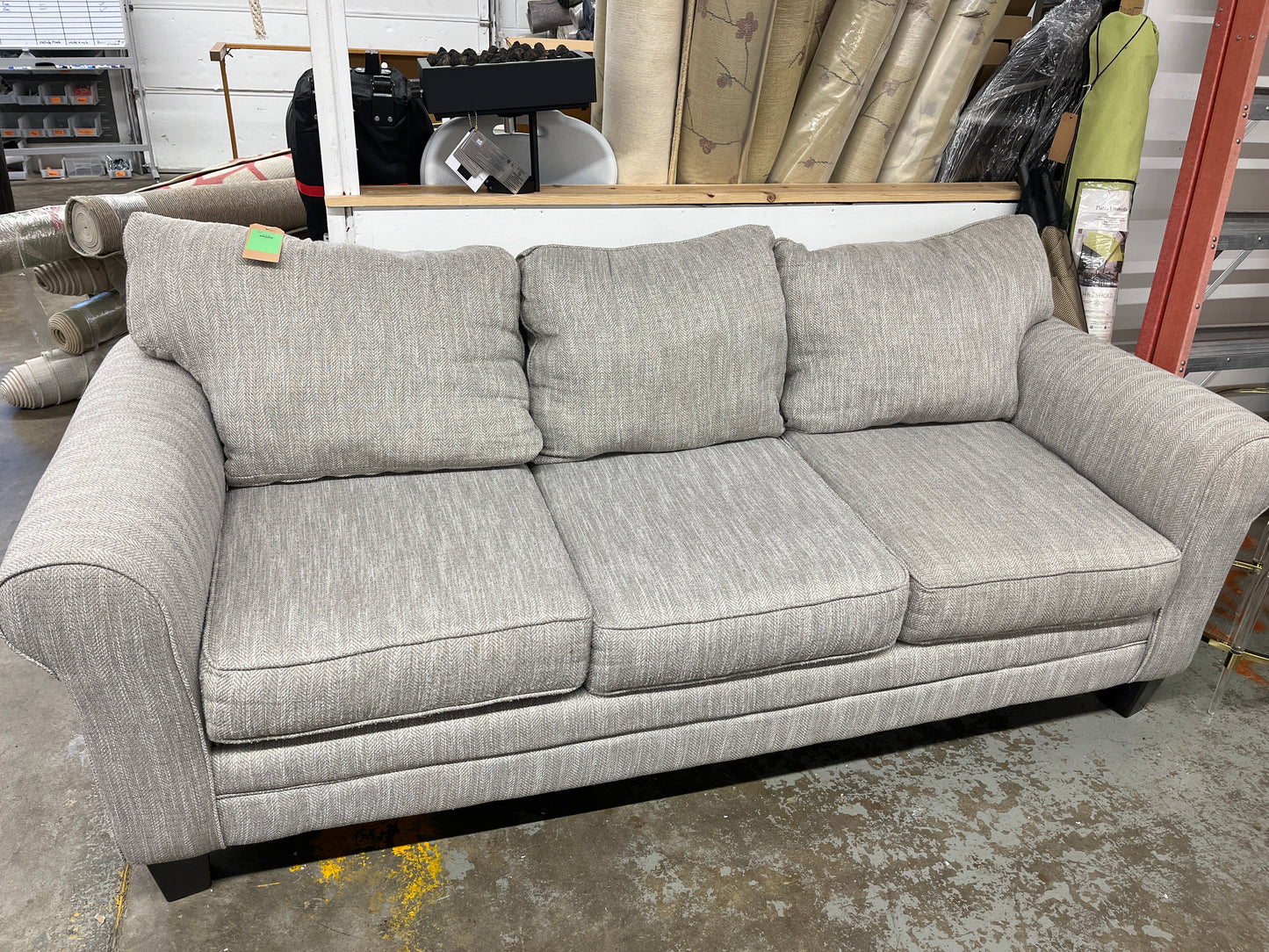 Gray Upholstered 3 Seater Sofa *donated
