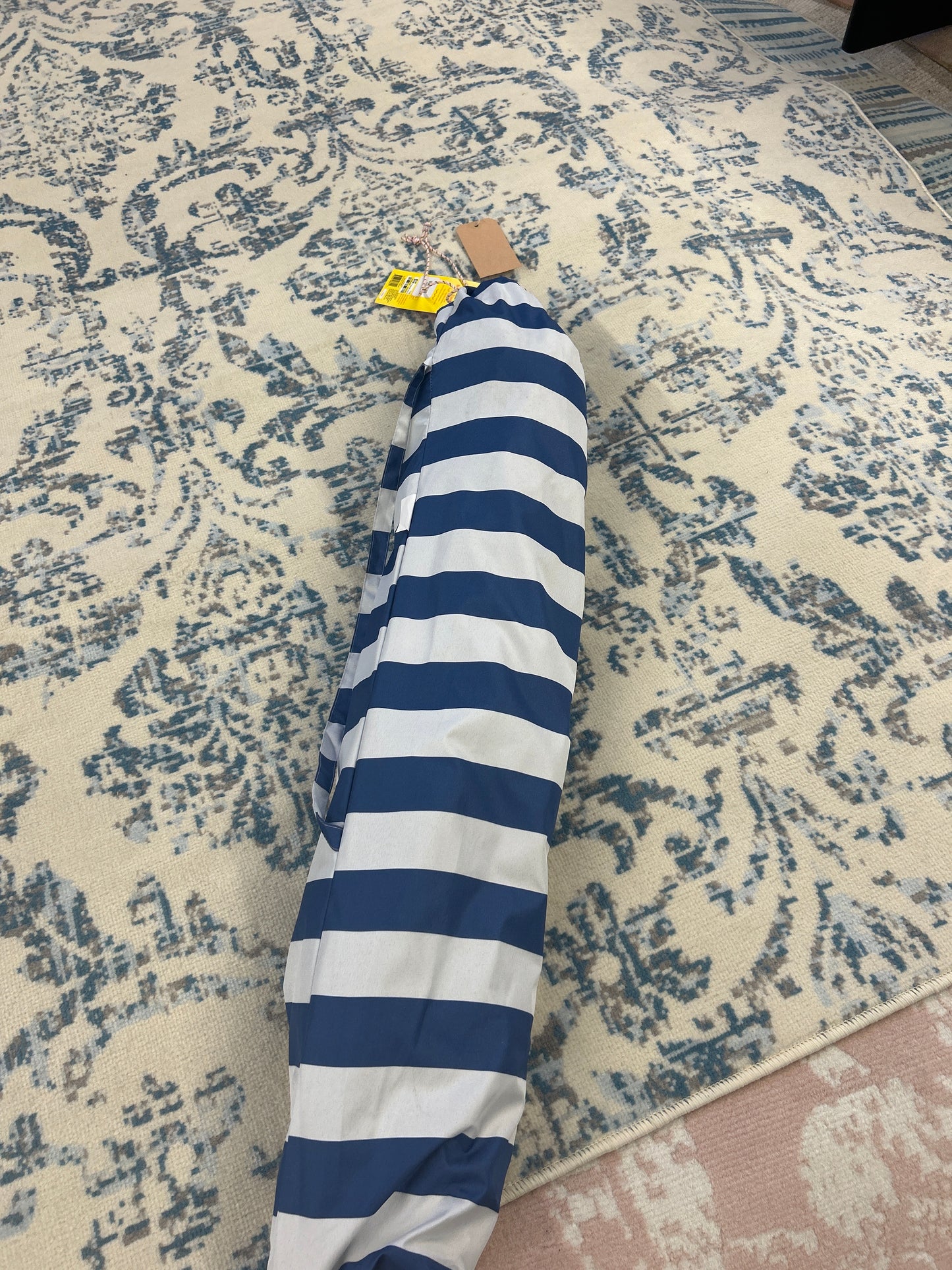 6' Umbrella Navy Stripe - Sun Squad | Retail Price: $35