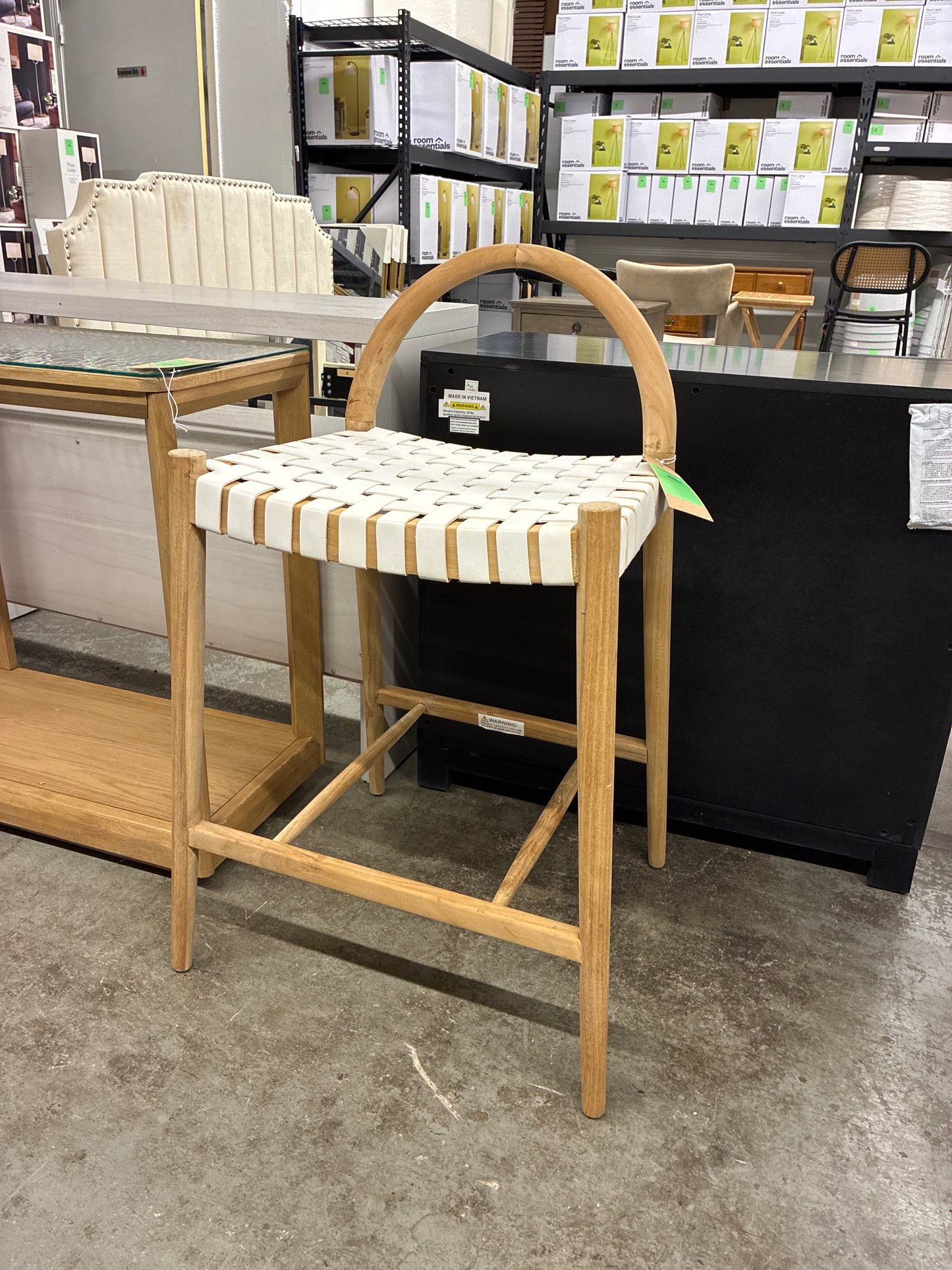 Rhyan Bar Stool in Natural / White | Retail Price: $250