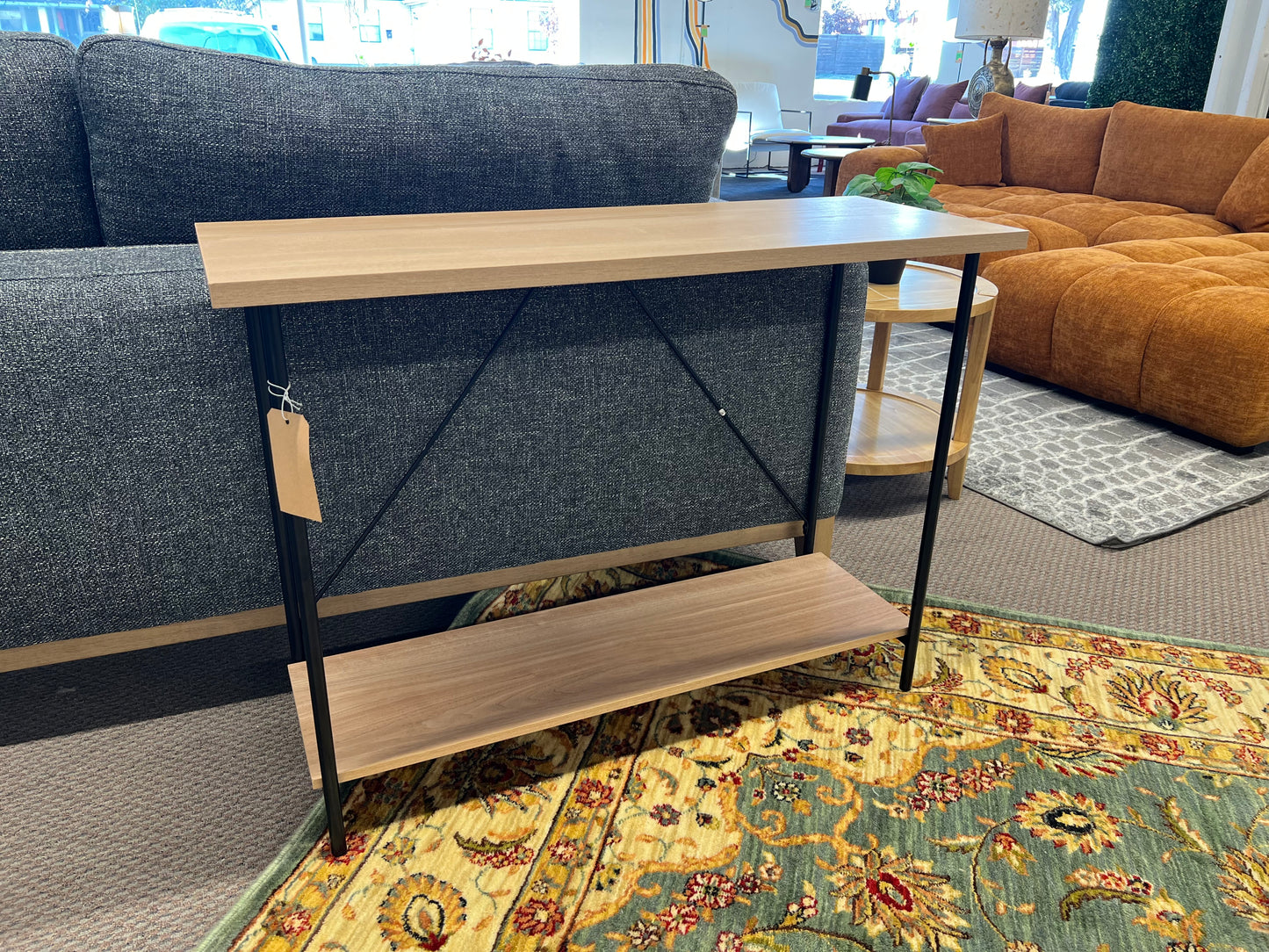 Wood and Metal Console Table Natural - Room Essentials | Retail Price: $55