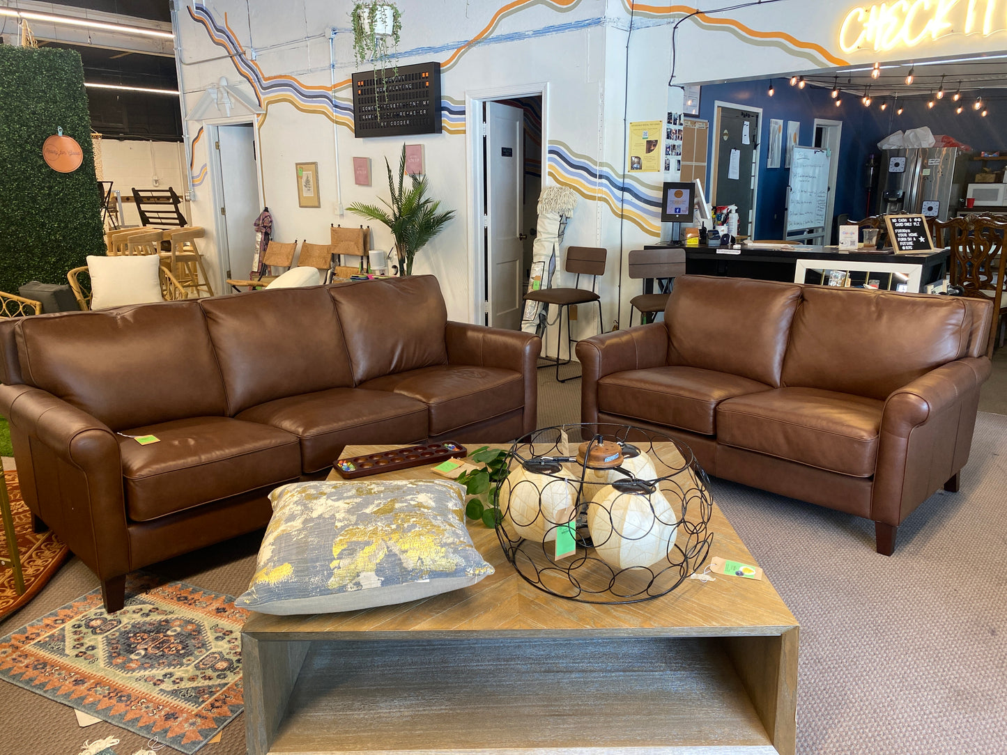 Larsen Top Grain Leather Sofa