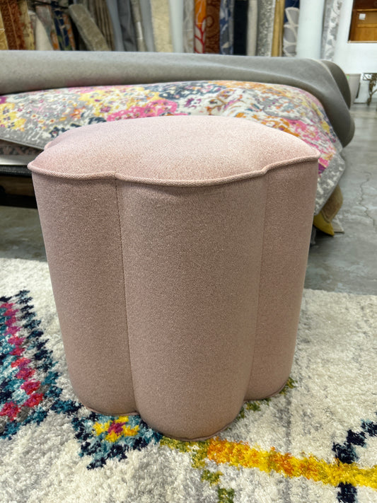 Scalloped Upholstered Ottoman Pink - Room Essentials Retail: $50
