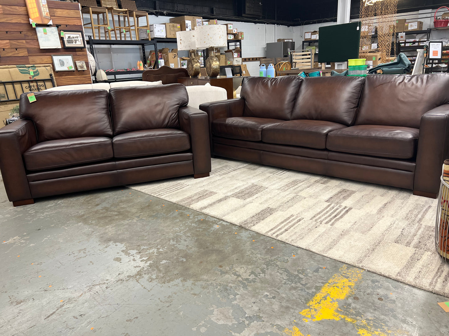 Luca 2-piece Top Grain Leather Set - Sofa, Loveseat Retail: $4899.99 Costco