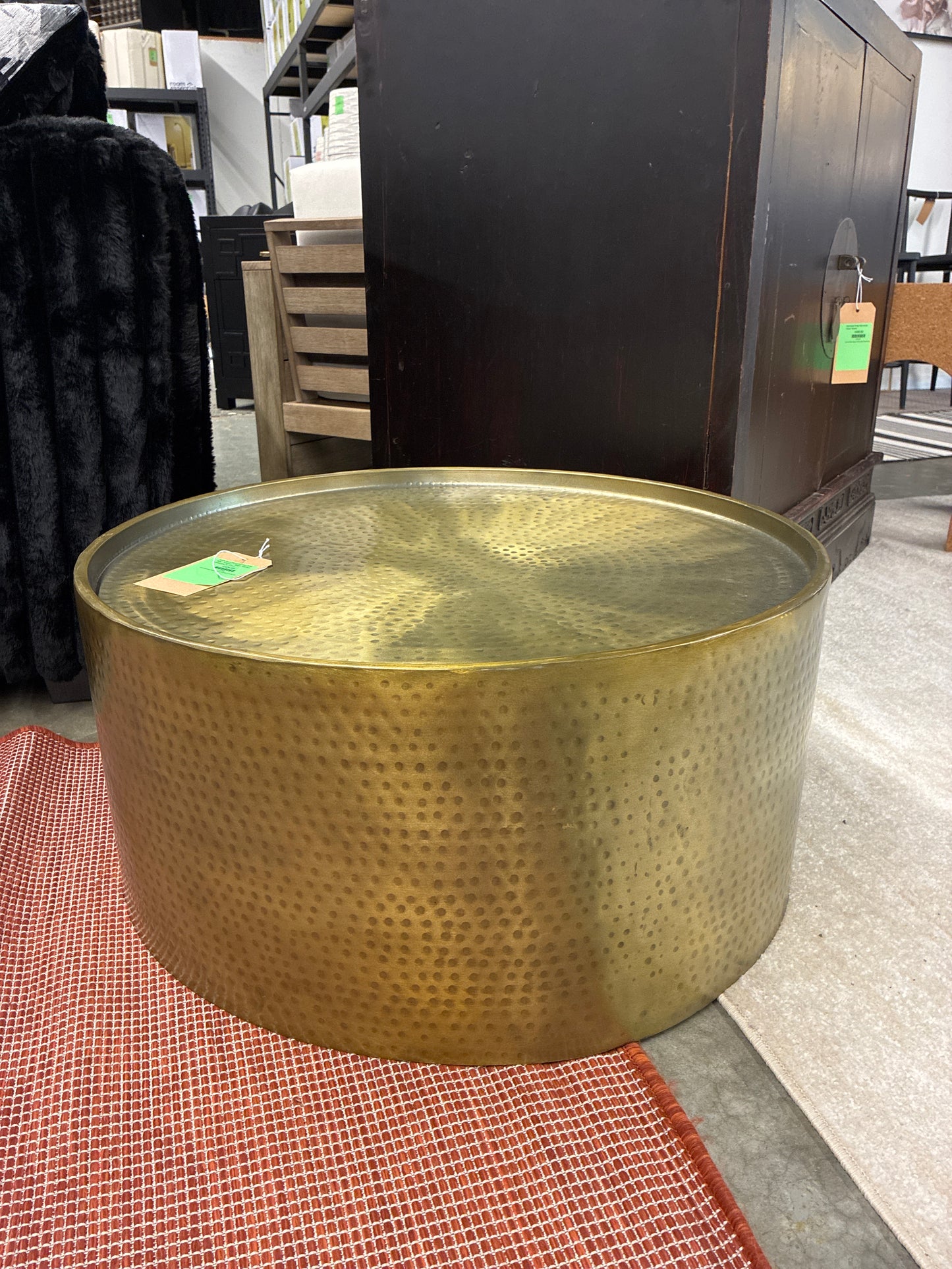 Manila Round Hammered Drum Coffee Table - Threshold — Retails elsewhere unassembled for $150.0