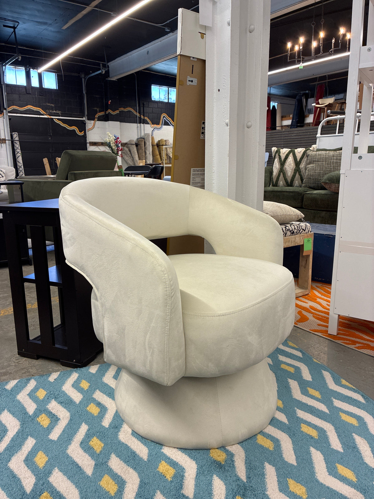 Soft Upholstered Swivel Accent Chair