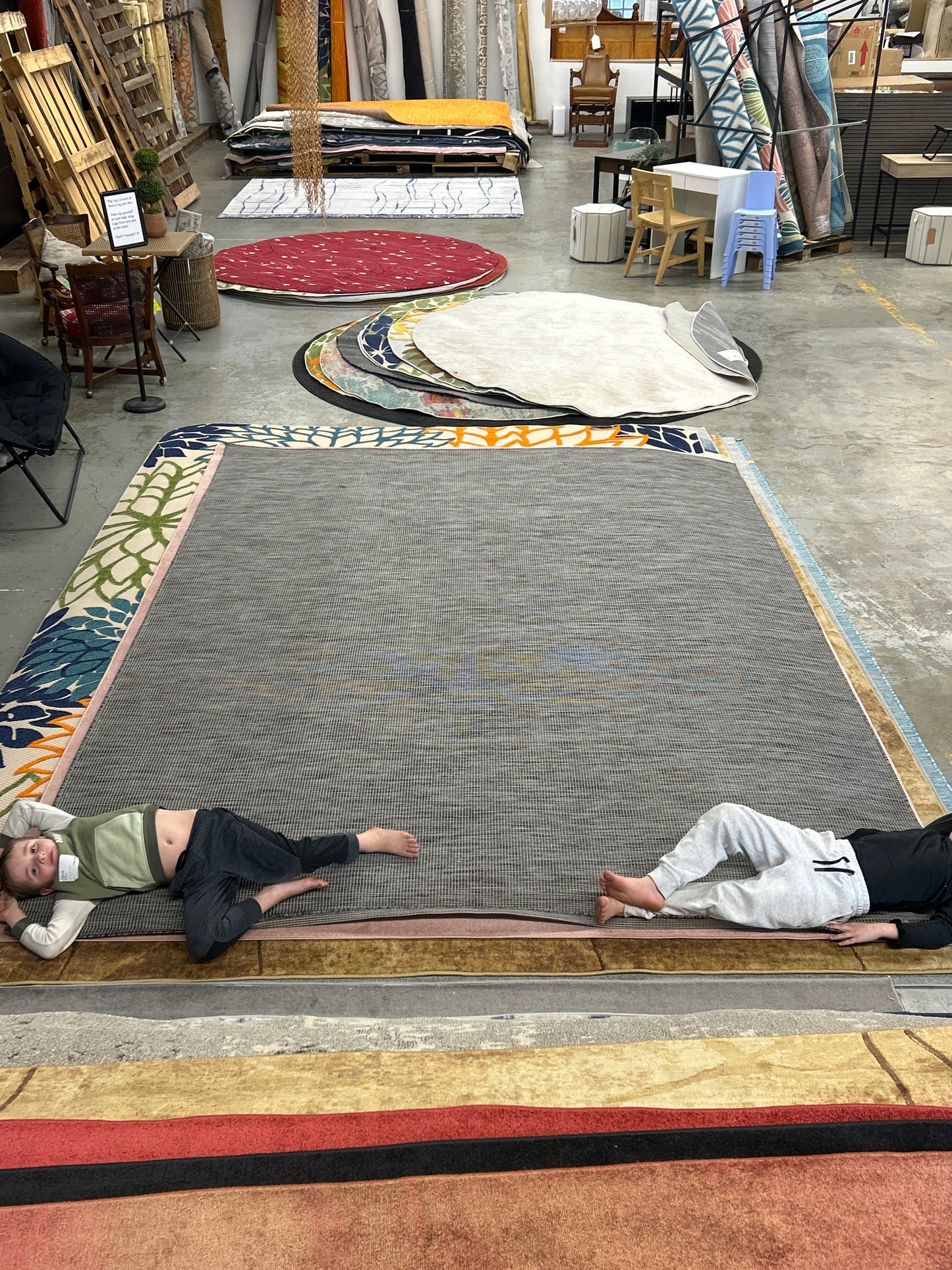 9 x 12 grey indoor/outdoor rug