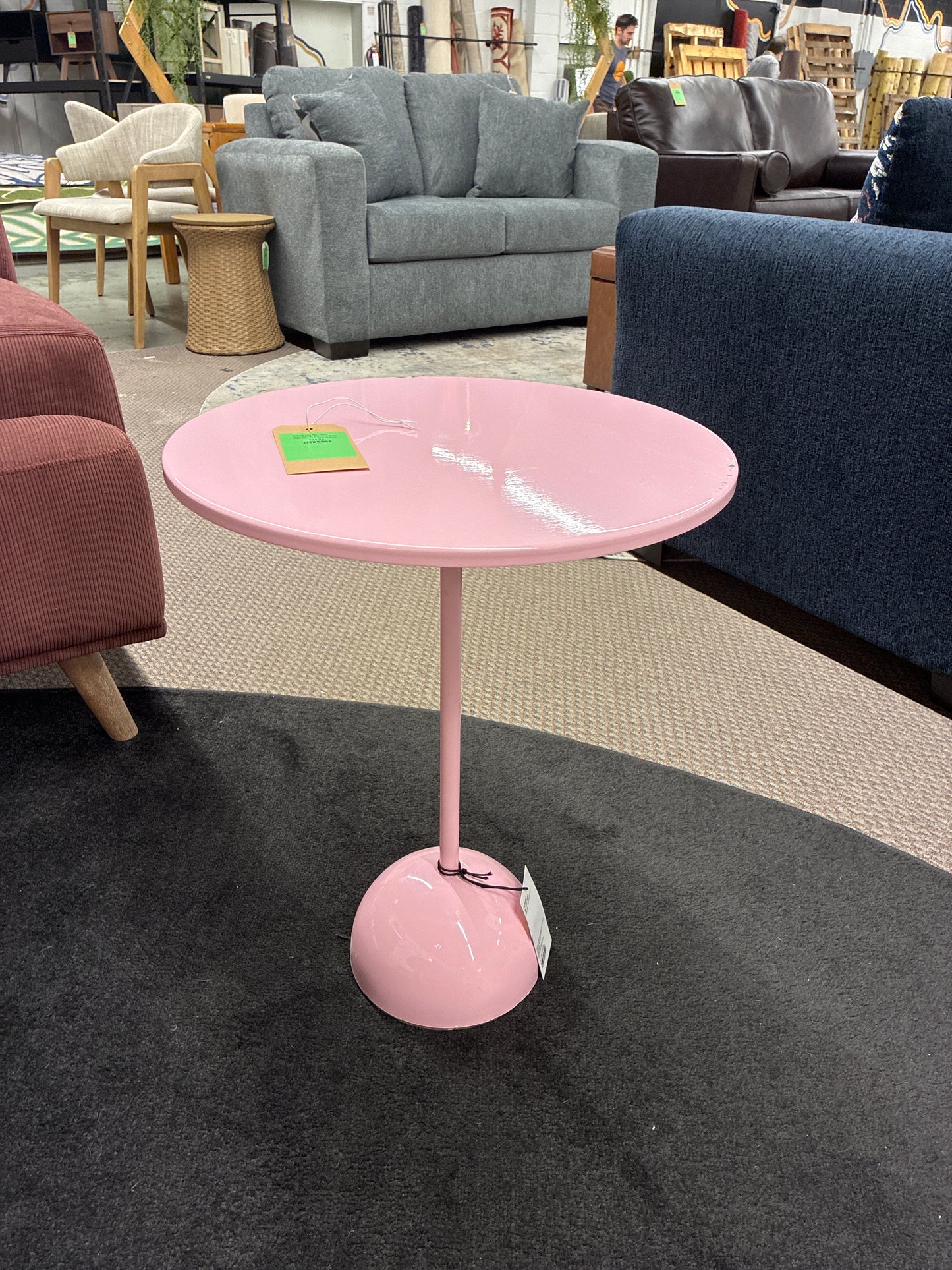 Pedestal Table Pink - Room Essentials Fully Assembled | Retail Price: $40 | AS IS minor scratches