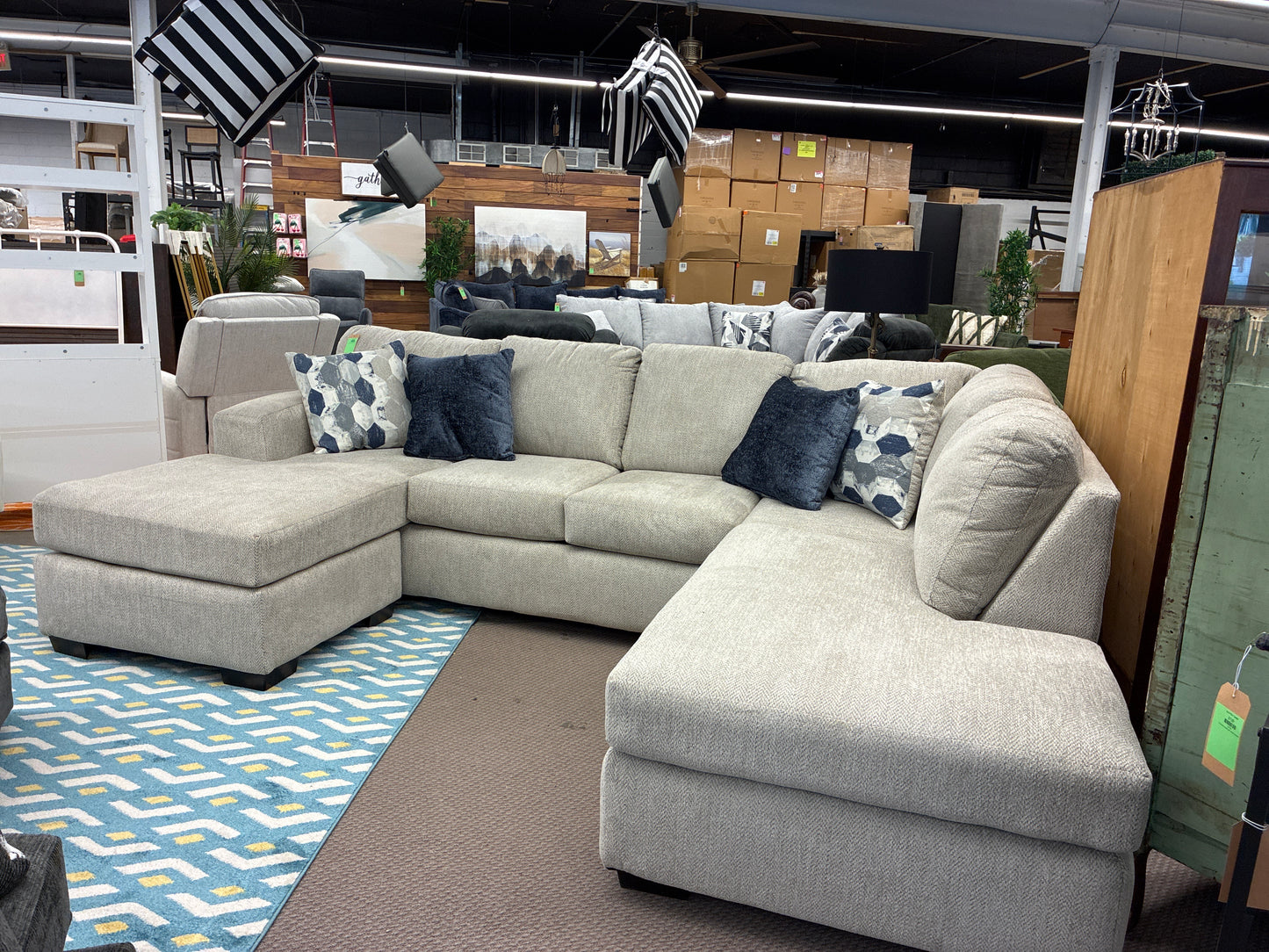 Herringbone Oatmeal Sectional
