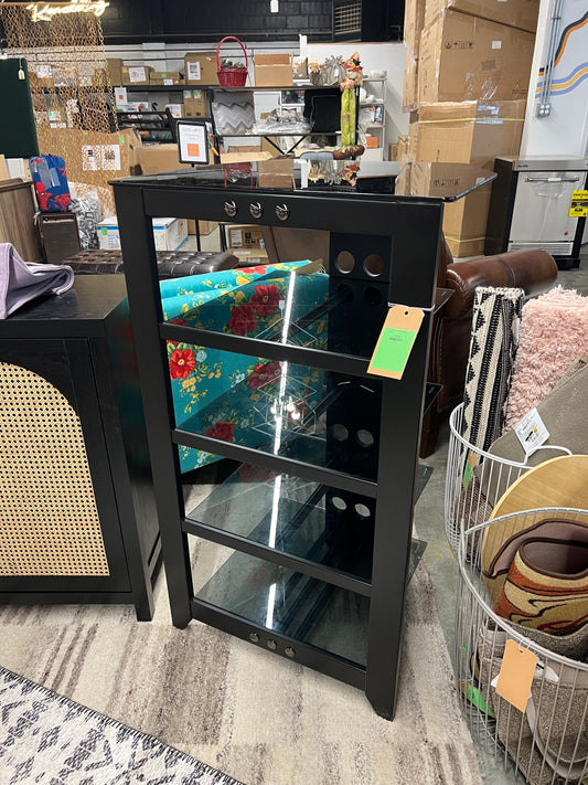 5 Tier Black Glass Shelf MINOR SCRATCH