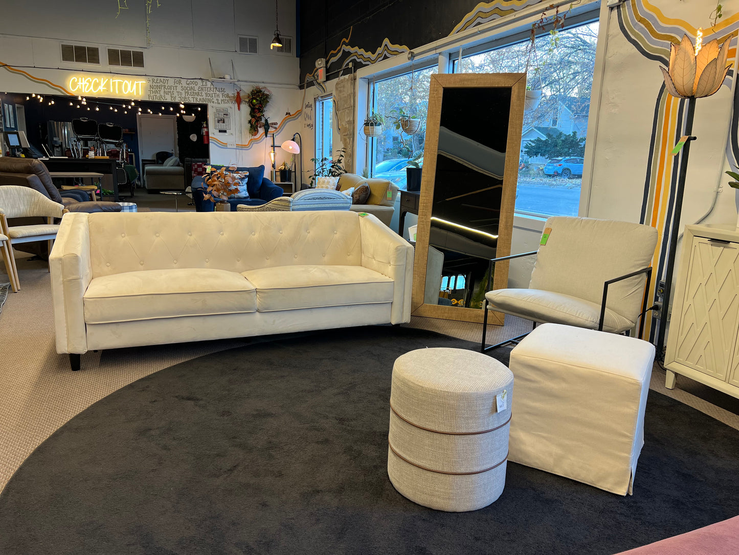 Cadence Tempered Glass Full Length Standing Mirror Mango