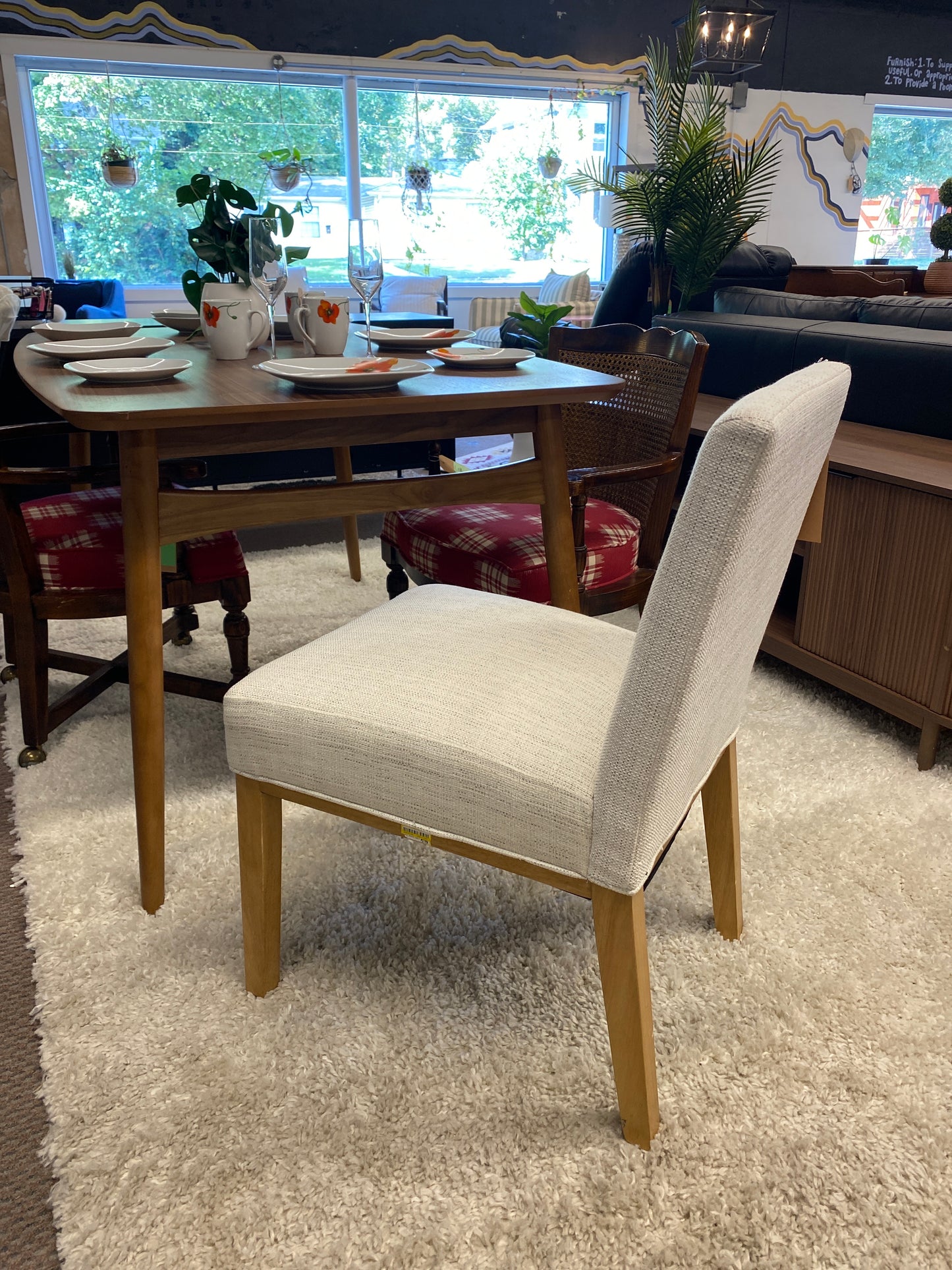 Kolbe Dining Chair Stain Resistant Woven - HomePop: Modern, Easy to Assemble, Polyester Upholstery