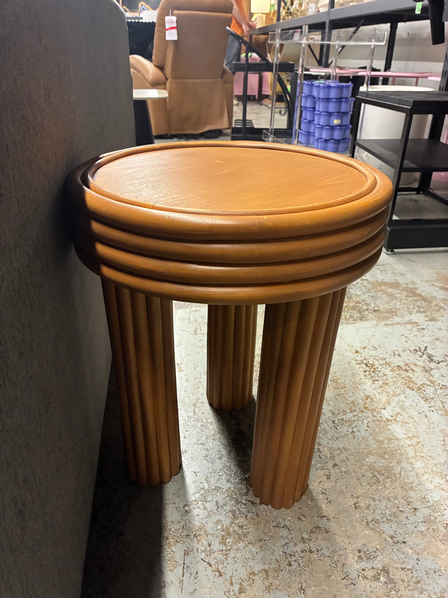Bayard Rattan Round Accent Table | Retail Price: $170