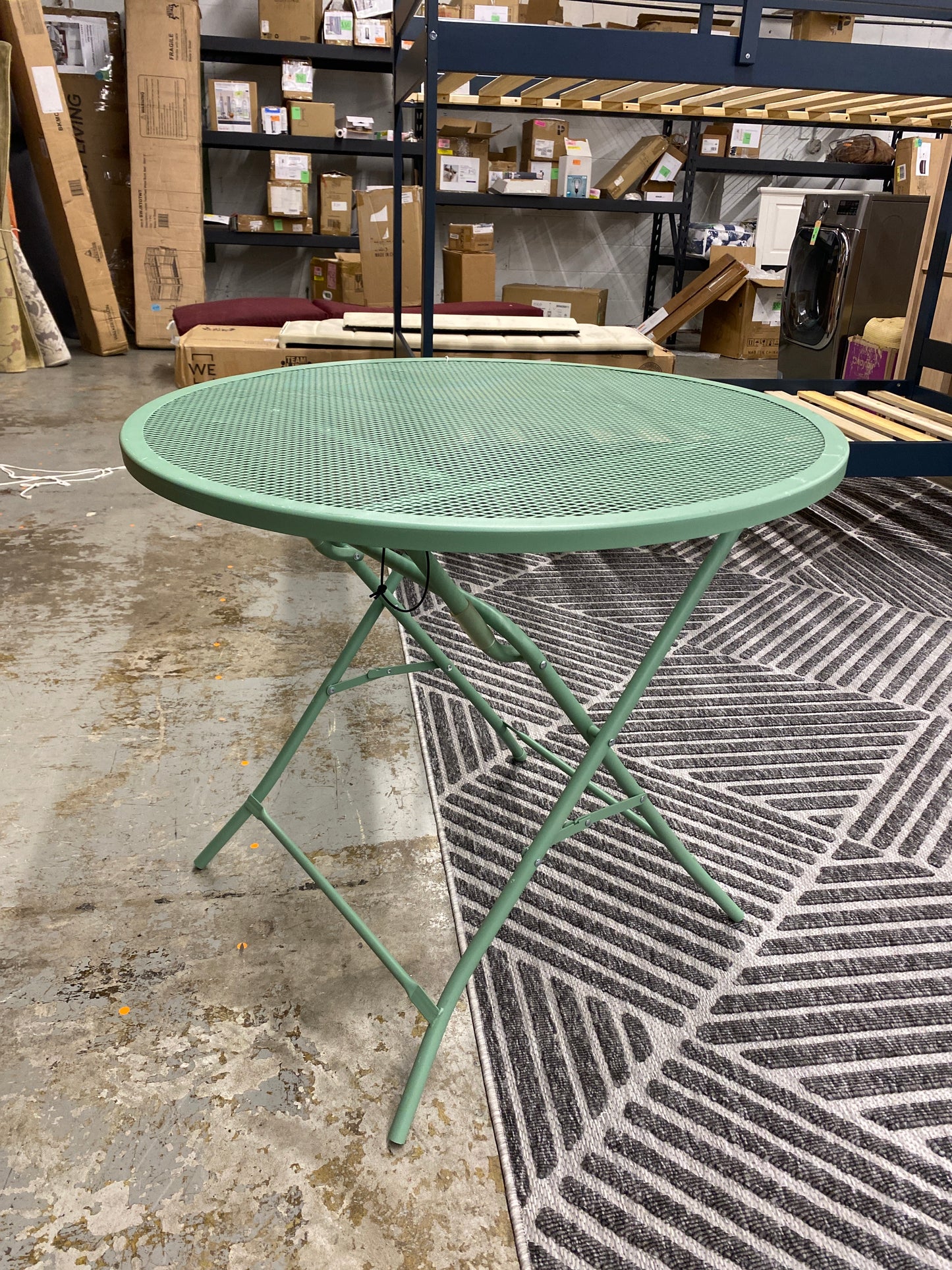 32" Metal Mesh Round Patio Bistro Table Green - Room Essentials | Retail Price: $75