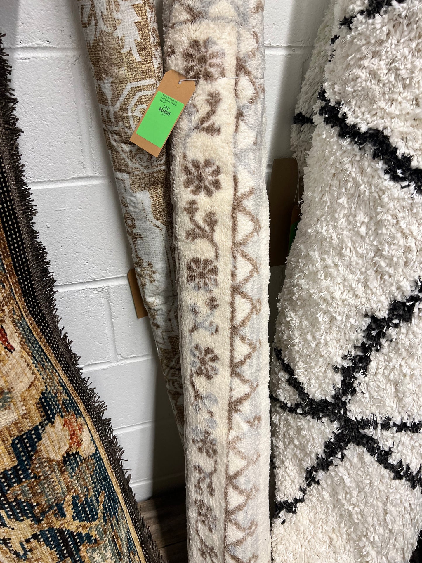 Washable Distressed Persian Accent Rug Cream - Threshold™ Retail: $50