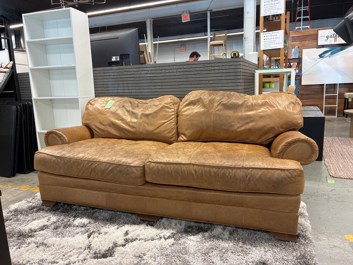 Comfy Leather Sofa *donated